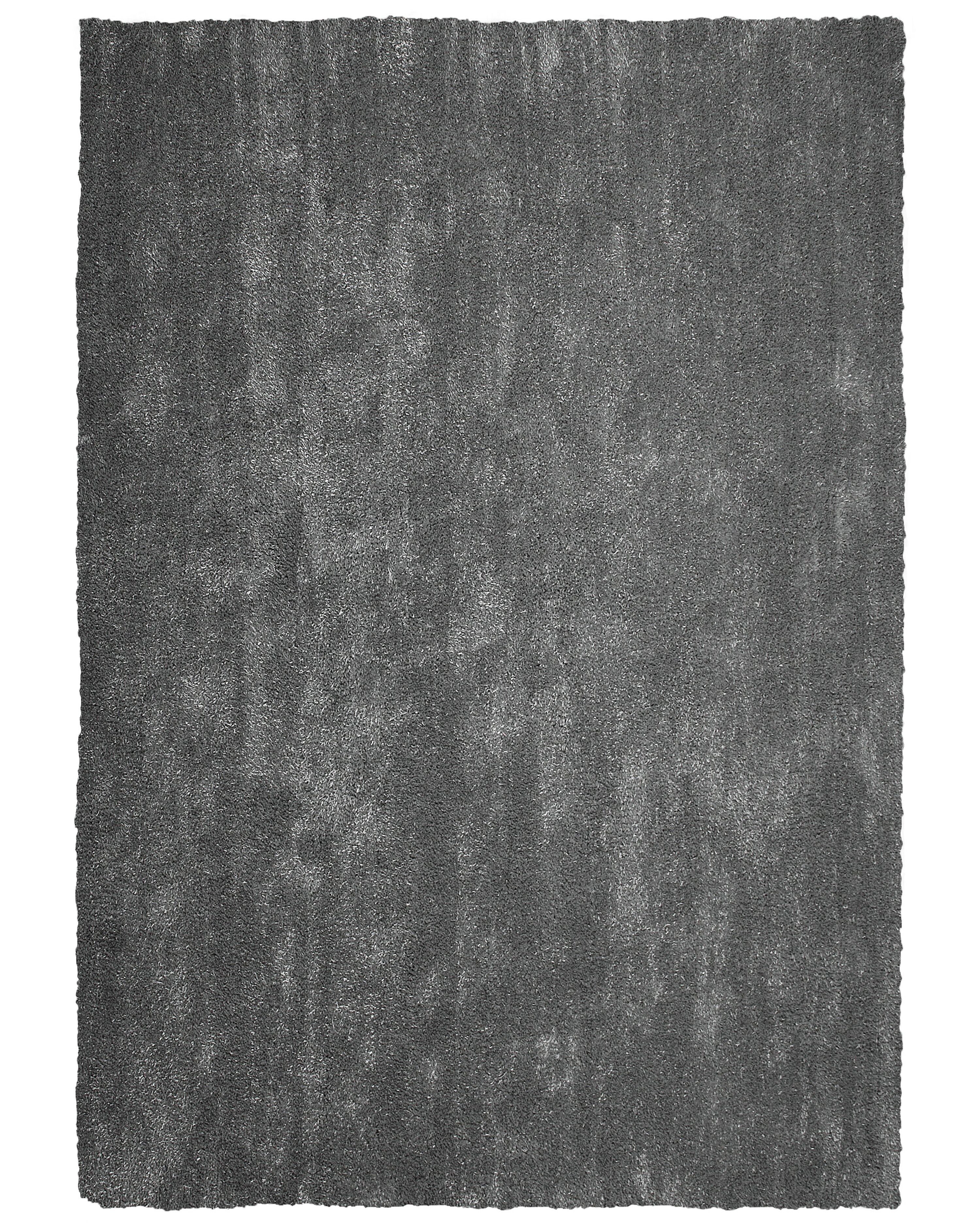 Shaggy Rug DEMRE Dark Grey 160 x 230 cm