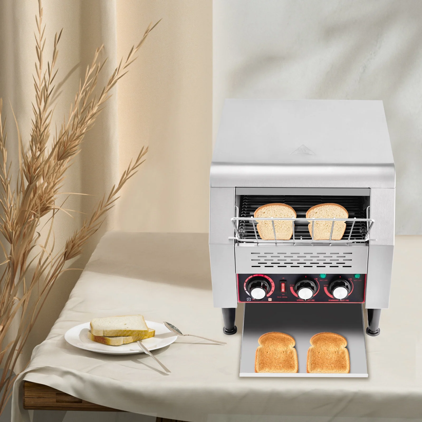 ChicHomey Electric Commercial Conveyor Toaster 300PCS H Tray Toasting Machine Restaurant