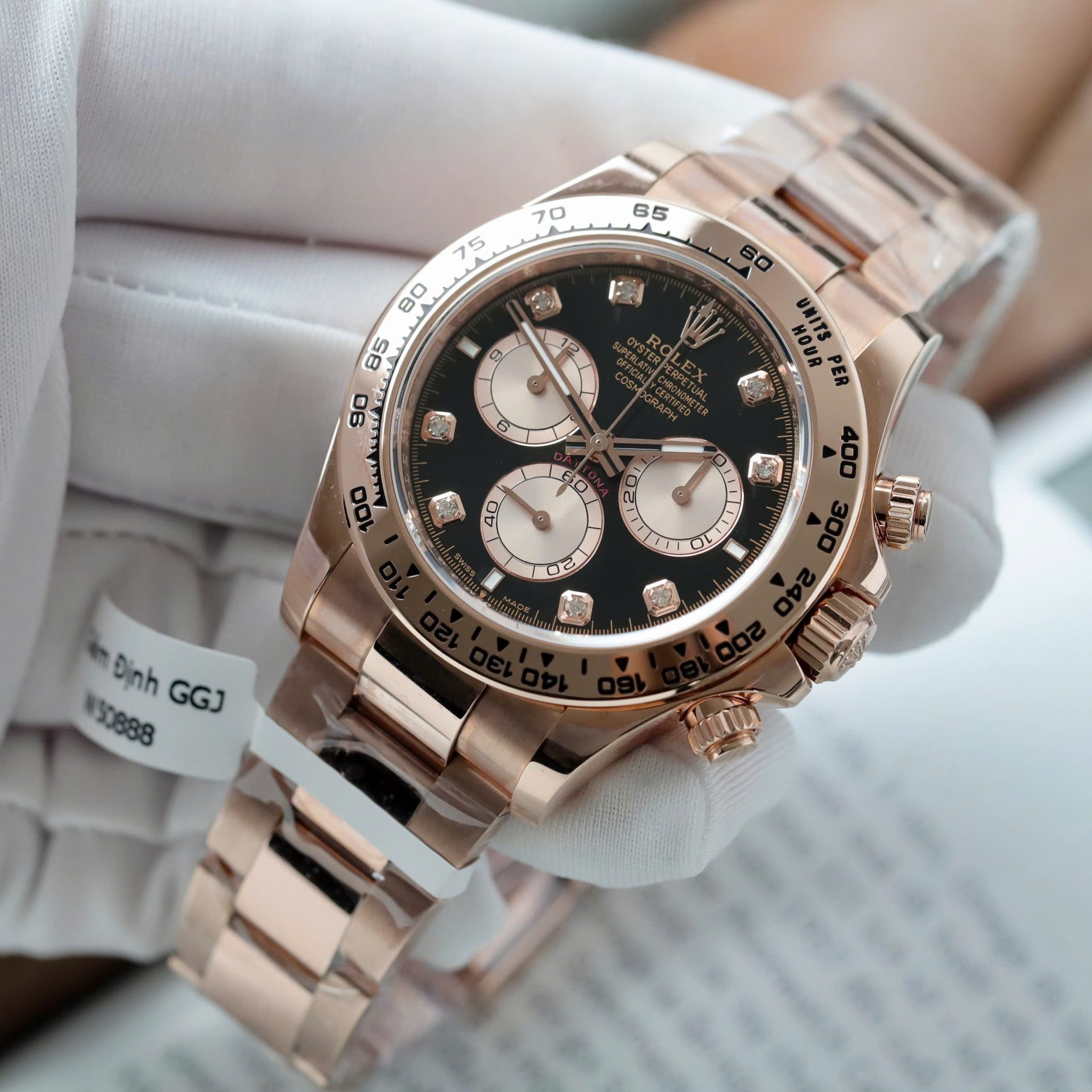 Rolex Daytona Copies Watch Custom Gold Wrapped 18K + Movement Calibre 4131 40mm - Top club