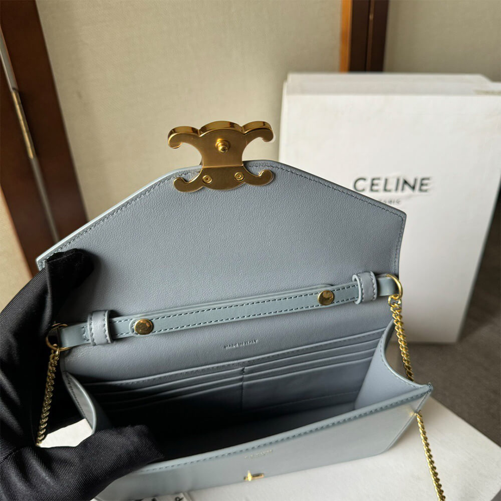 Celine Wallet On Chain Margo Bag in Shiny Calfskin1:1High-quality replica