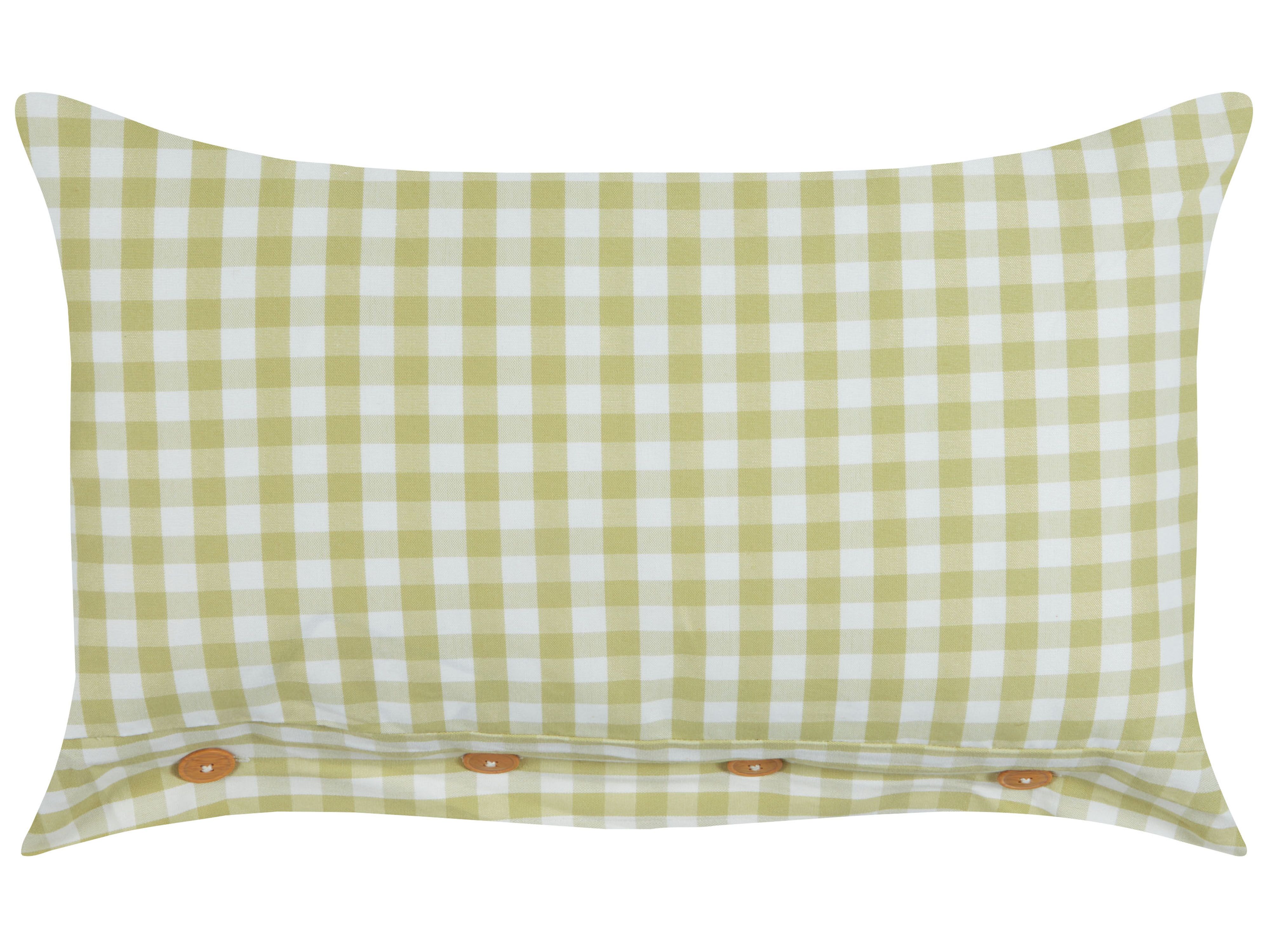 Throw Cushion TALYA 40 x 60 cm Olive Green Checked