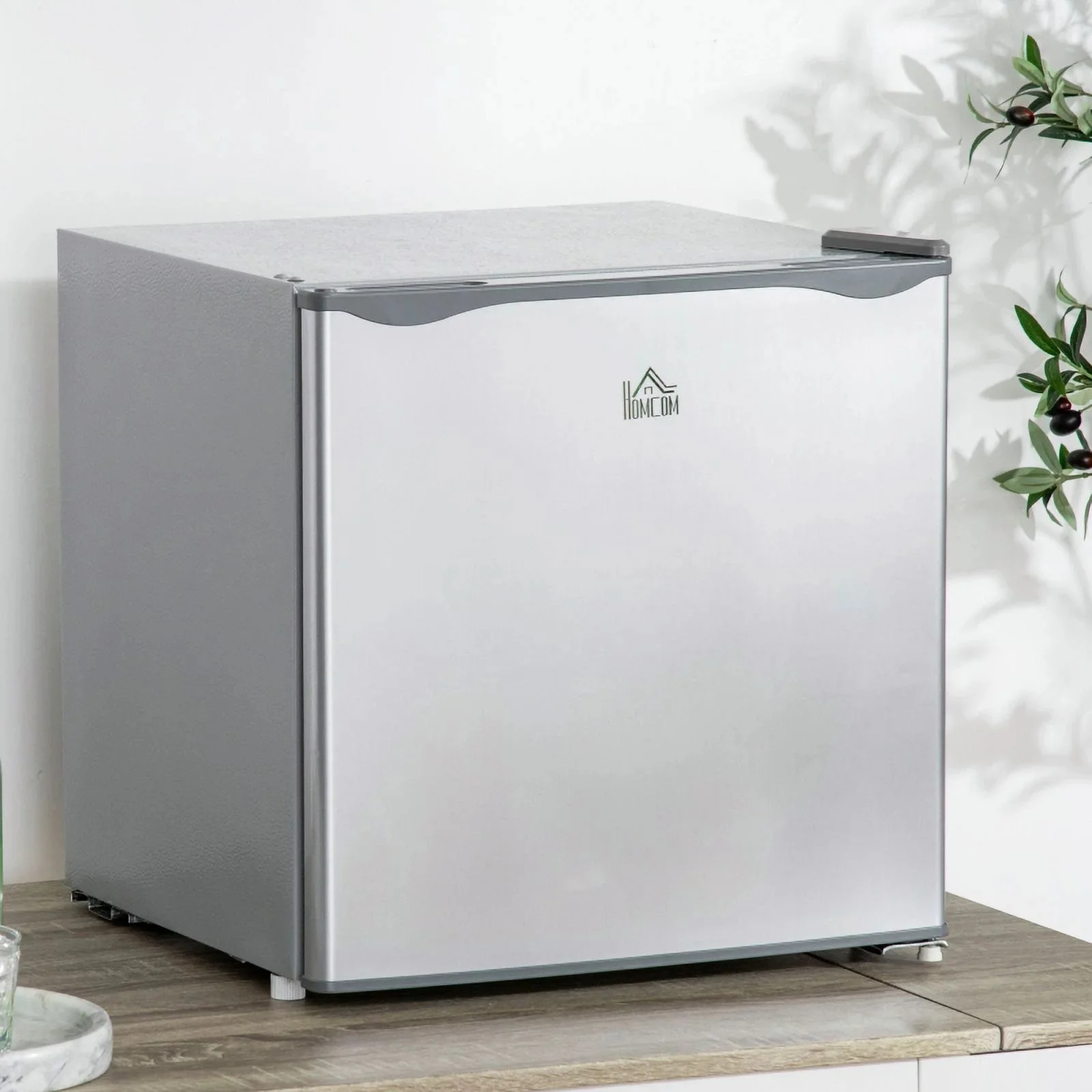 HOMCOM Compact Upright Mini Freezer, 1.1 Cu.Ft, Gray 05