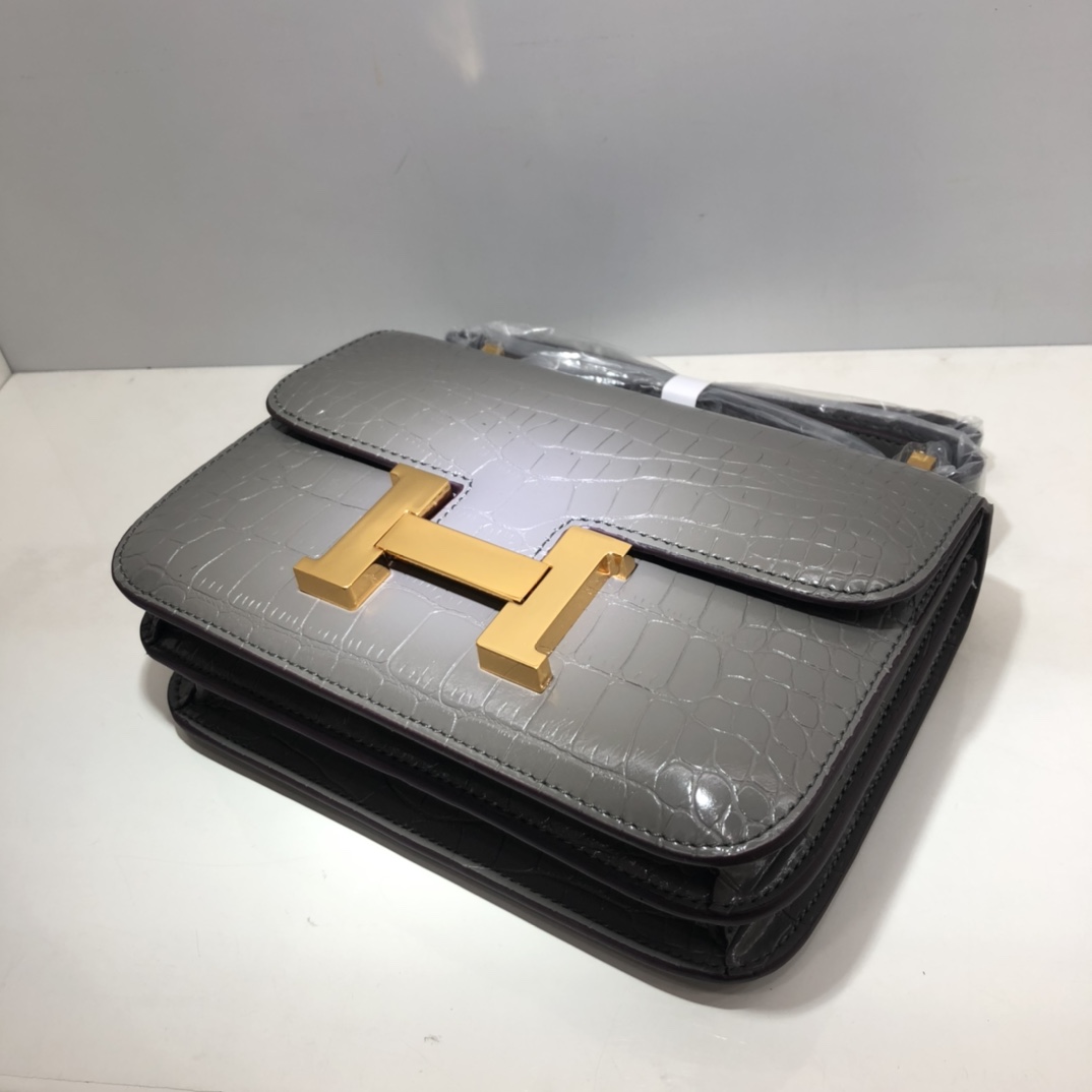 Replica Hermes Constance Crocodile Leather Pattern Cross Body Bag1:1High-quality replica