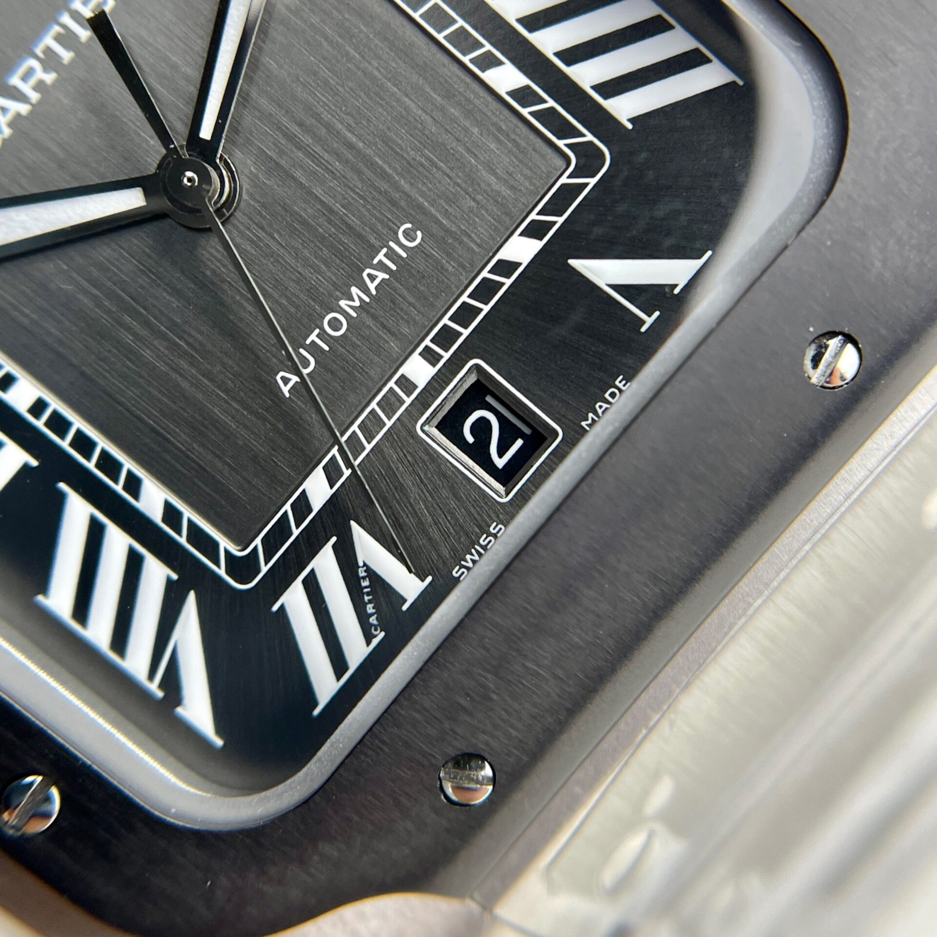 Cartier Santos WSSA0037 Replica 11 Watch Grey Dial BV Factory 39.8mm - Top club