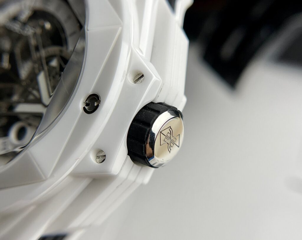 Hublot Big Bang Sang Bleu II Replica Watch White Ceramic Rubber Strap 45mm - Top club