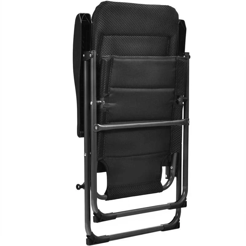 2 Pack Folding Patio Chairs, 7 Position Adjustable Outdoor Sling Recliner Camping Chairs - Image 5 2 Pack Folding Patio Chairs, 7 Position Adjustable Outdoor Sling Recliner Camping Chairs - Image 5