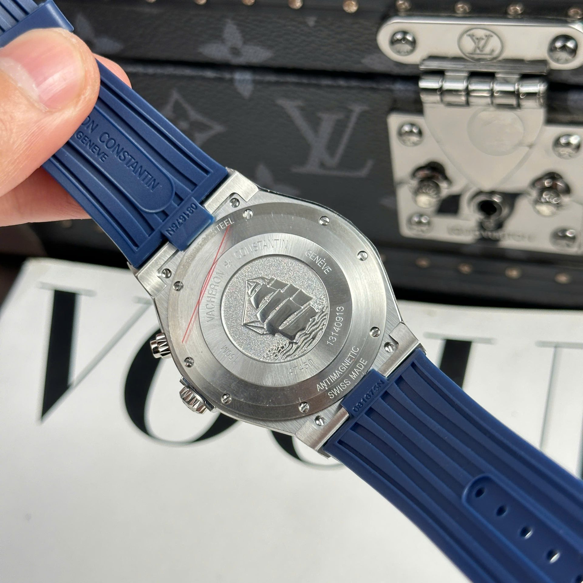 Vacheron Constantin Best Replica Watch Overseas Dual Time 47450 Blue 9F Factory 42mm - Top club