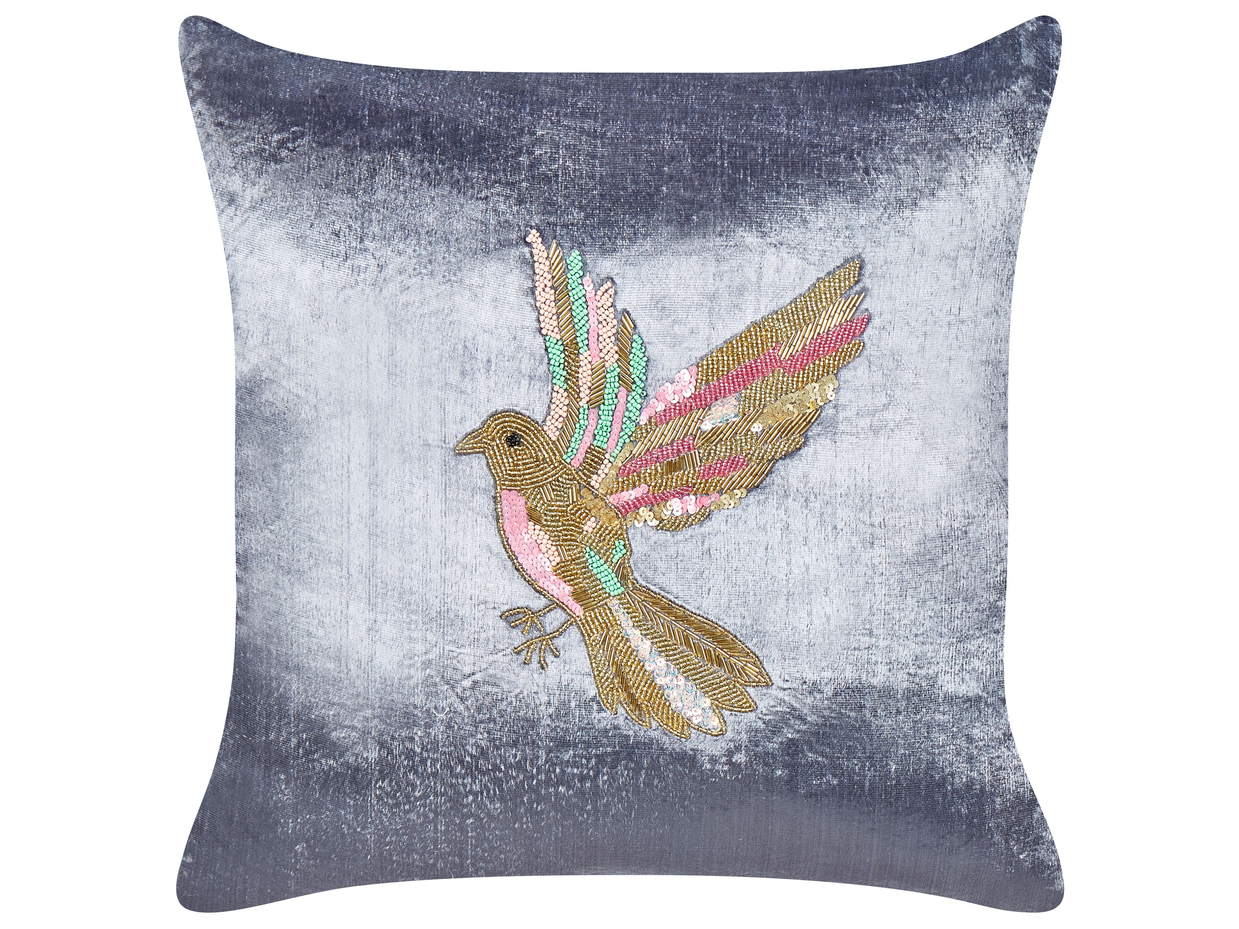 Throw Cushion RUELLIA Velvet 45 x 45 cm Grey Animal Pattern