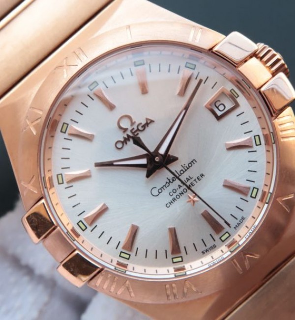 Replica Omega V6 Constellation 123.20.35 RG Case White Dial - Top club