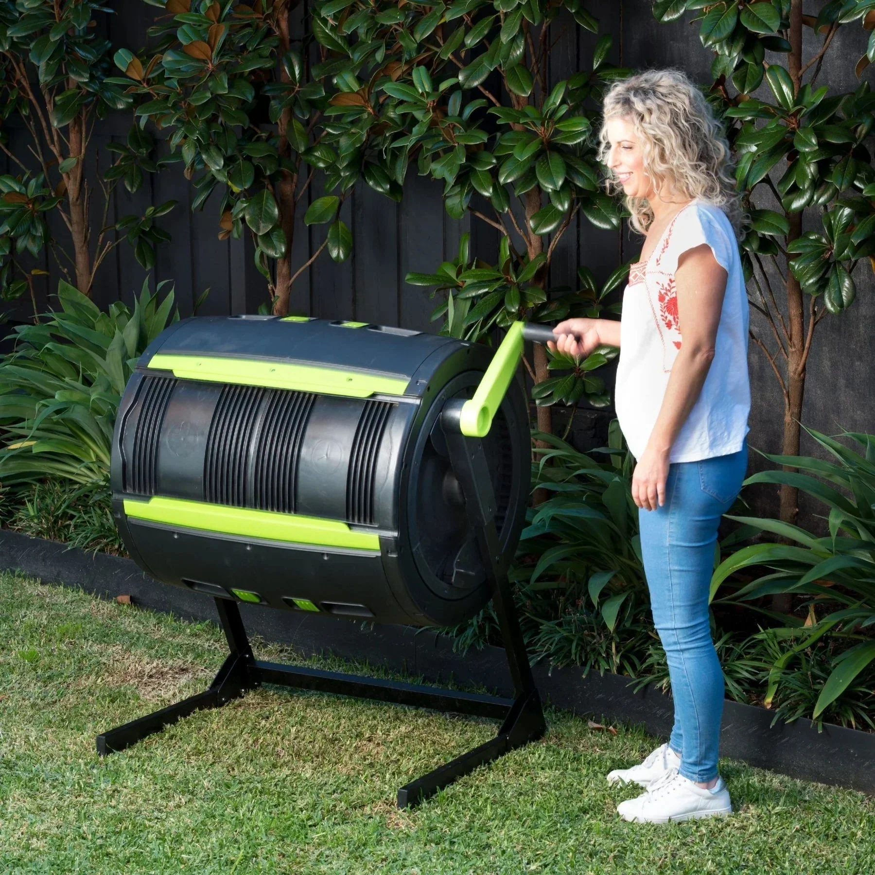65-Gallon Compost Tumbler And Cart Combo - Black - Image 3 65-Gallon Compost Tumbler And Cart Combo - Black - Image 3