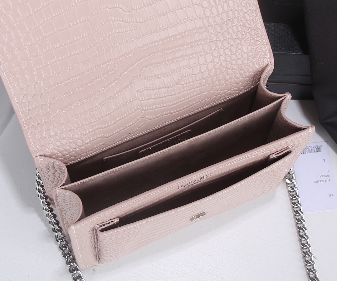Replica Ysl Sunset Medium In Crocodile Embossed Shiny Leather 17371:1High-quality replica