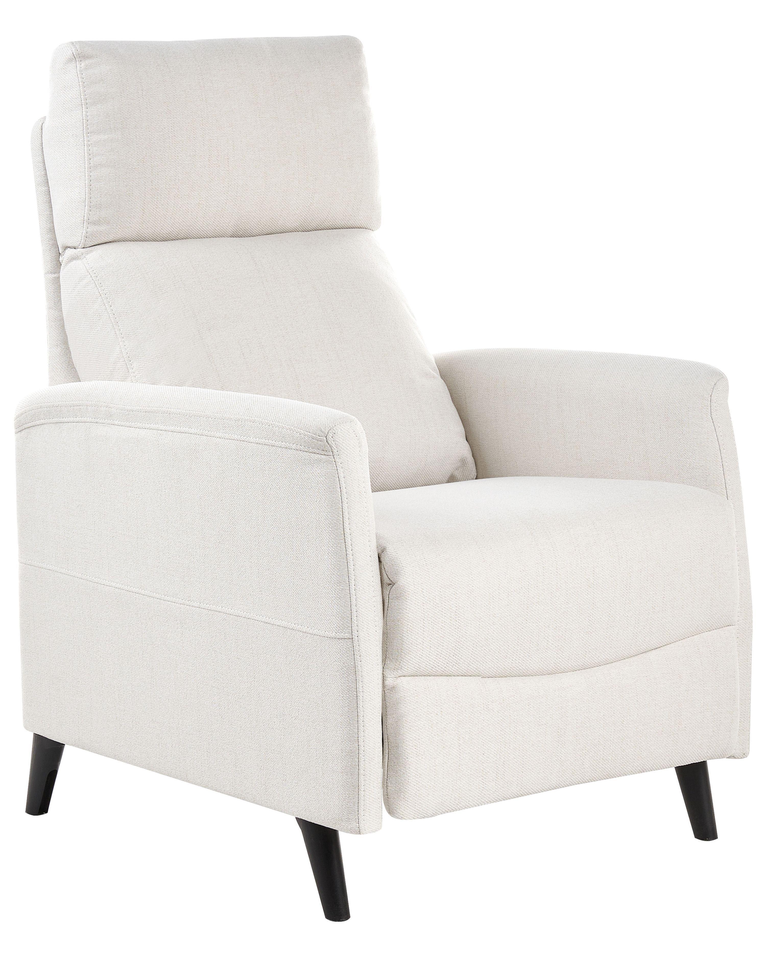 Recliner Chair SELVIK with Footrest Fabric Off-White