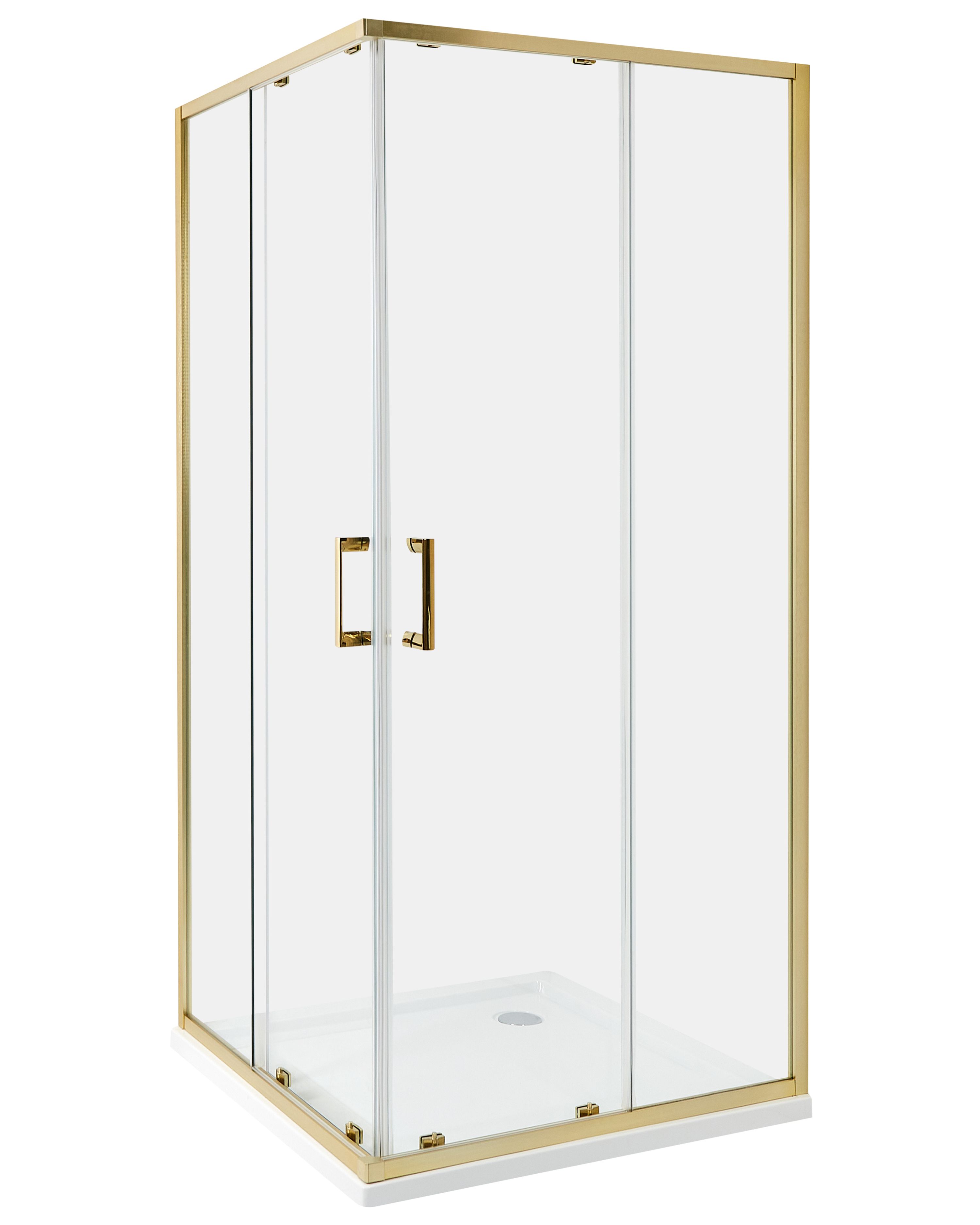 Shower Enclosure TELA 900 x 900 x 1850 mm Gold