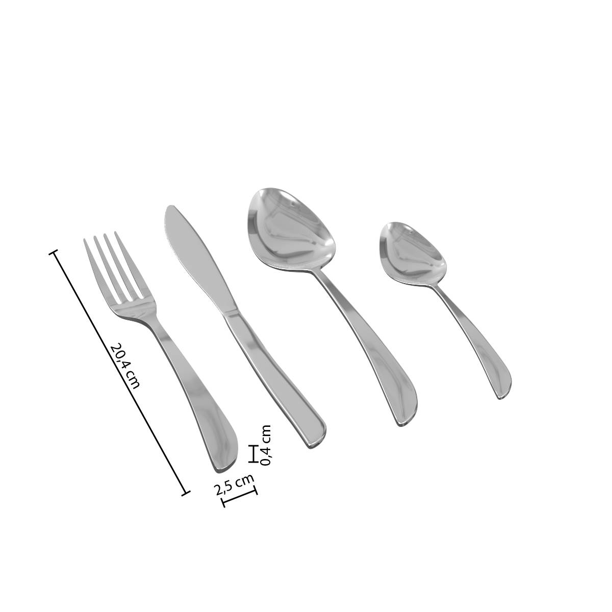 24-piece cutlery set "Serrat" Silver