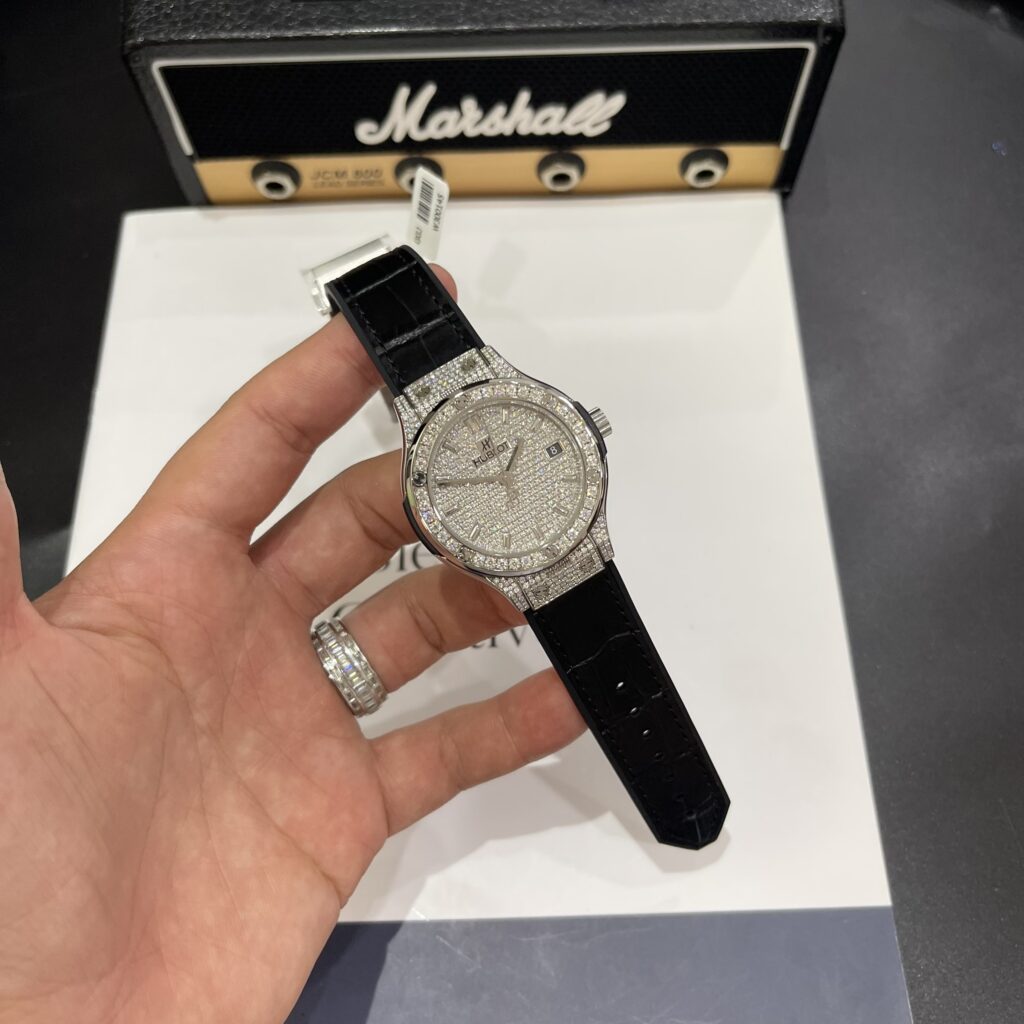 Hublot Replica 11 Watch Classic Fusion Full Diamond Moissanite 38mm - Top club