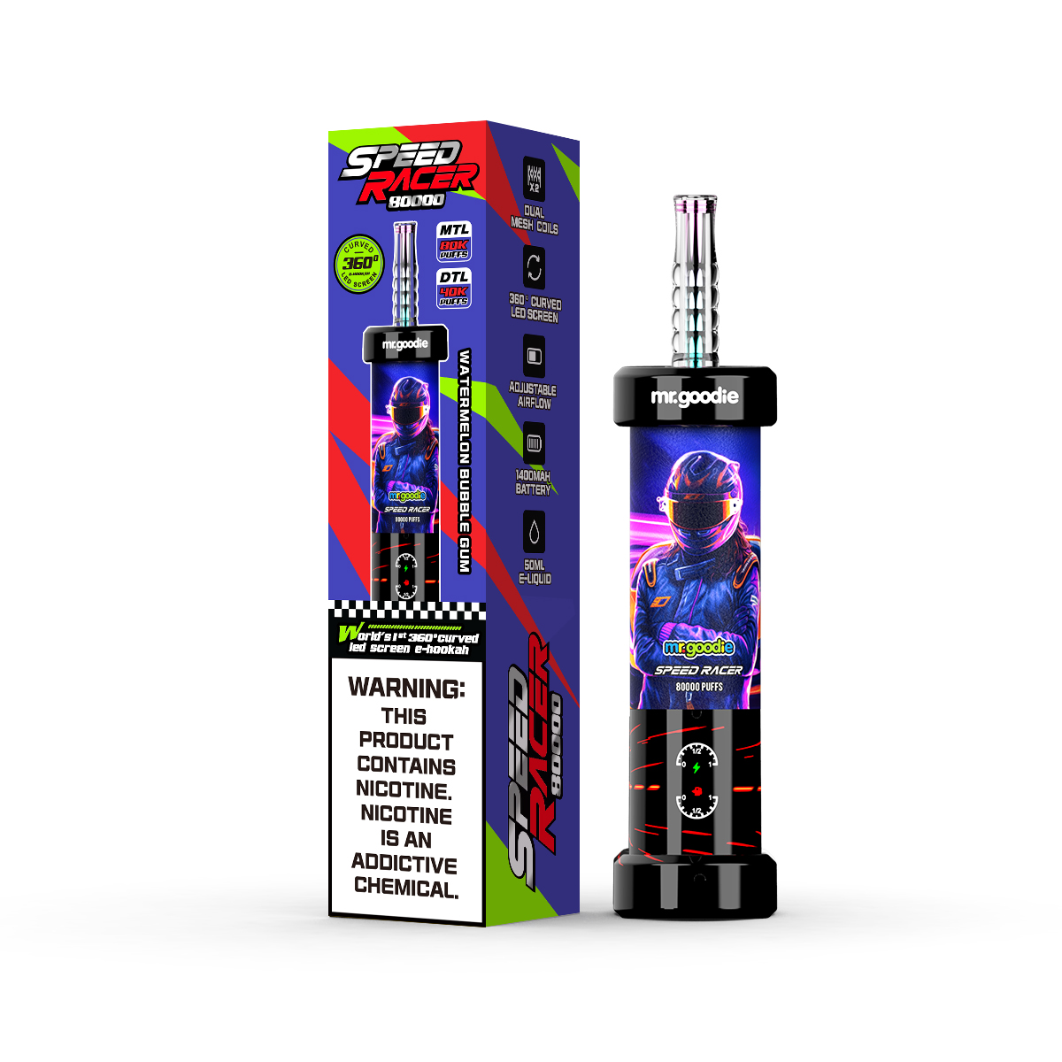 Mr.Goodie Speed Race  80000 Puffs E-Hookah