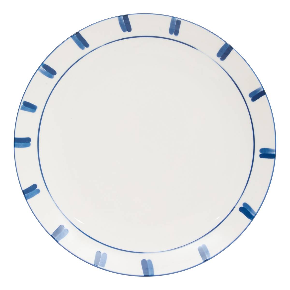 Set of 6 dinner plates "Oceania" Porcelain, D.26.8 cm