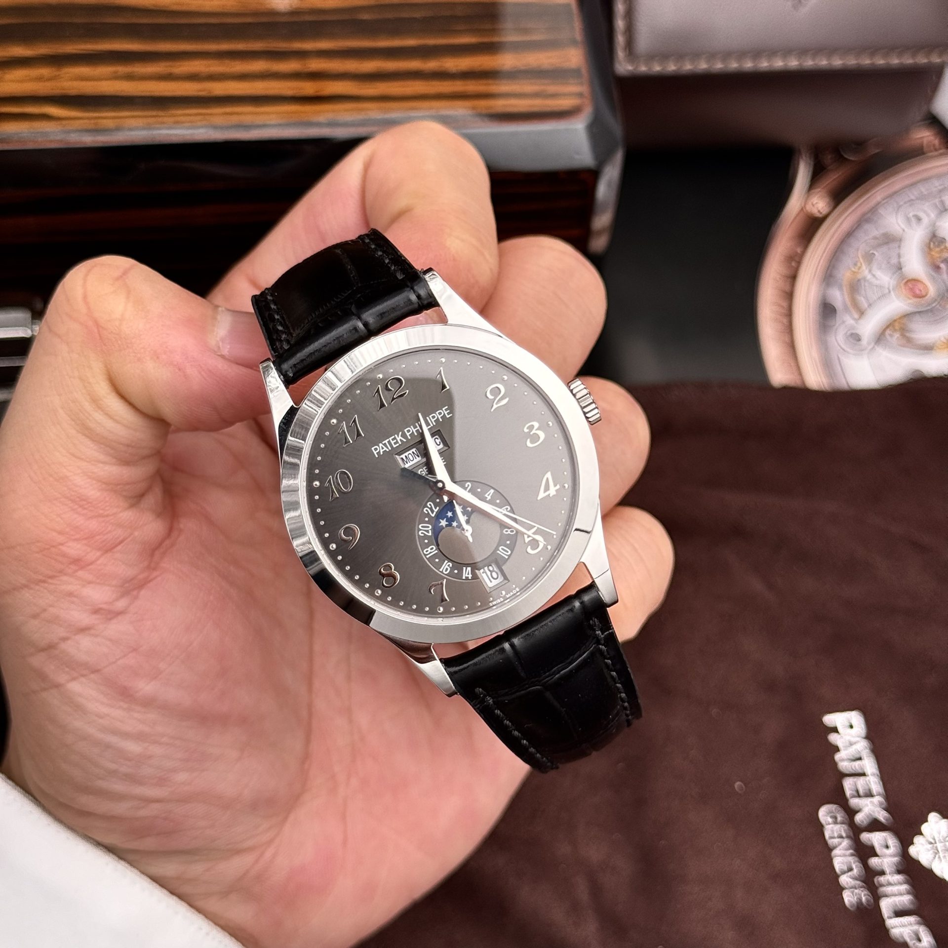 Patek Philippe Fake Watch Complications 5396G Gray Dial GR Factory 38.5mm - Top club