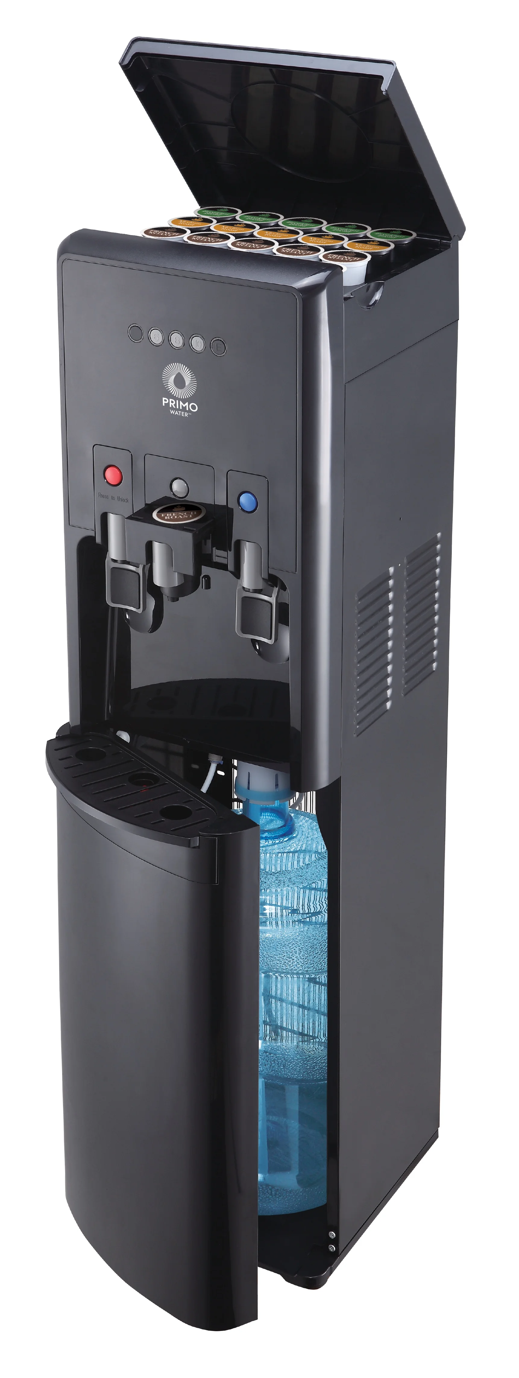 Primo Water® Bottom Loading Pro 2 Temp Water Dispenser with Single-Serve Coffee Maker, Black