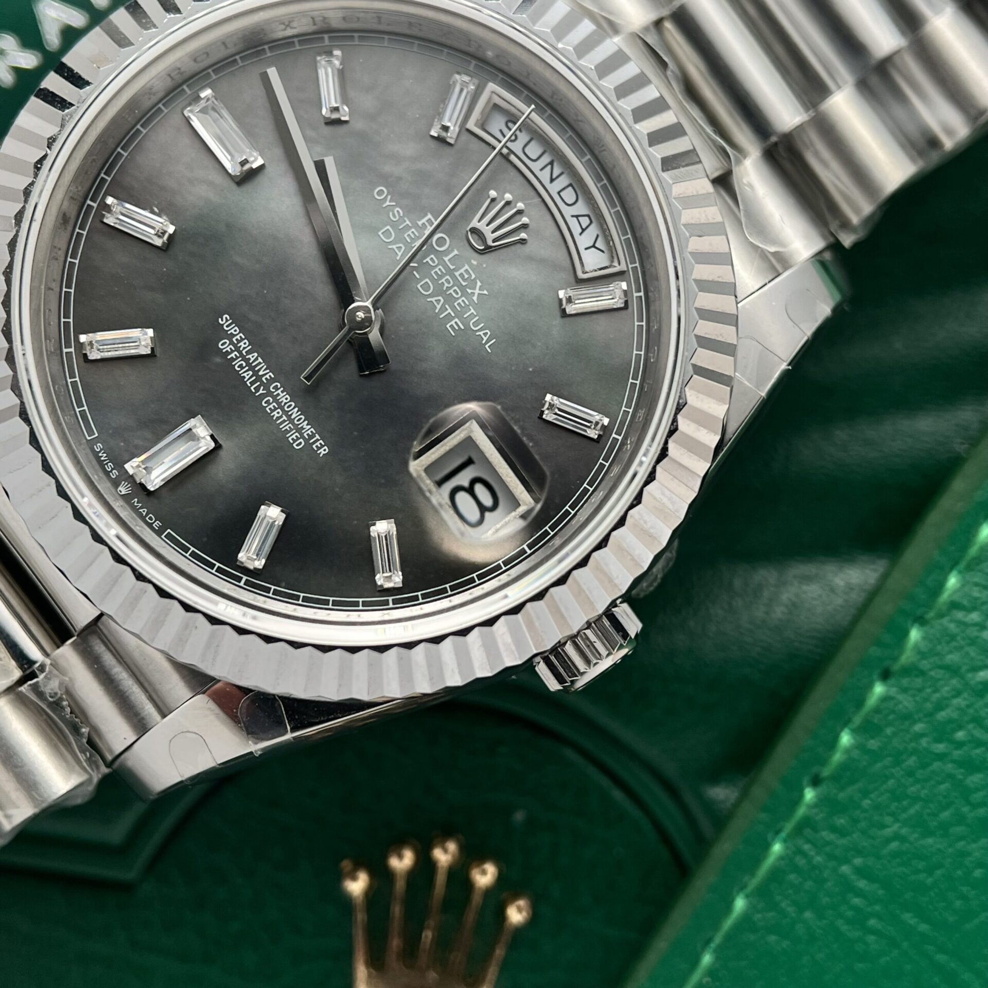 Rolex Replica Watches Day-Date Mother Of Pearl Dial 40mm - Elite Watch Atelier