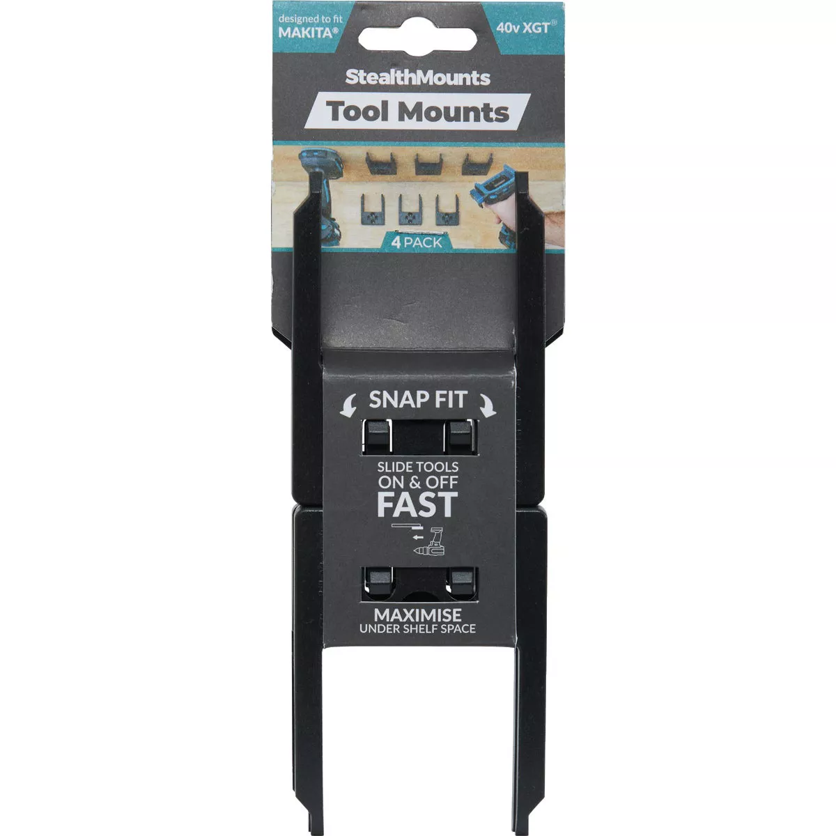 StealthMounts Tool Mounts for Makita 40V XGT (4-Pack)
