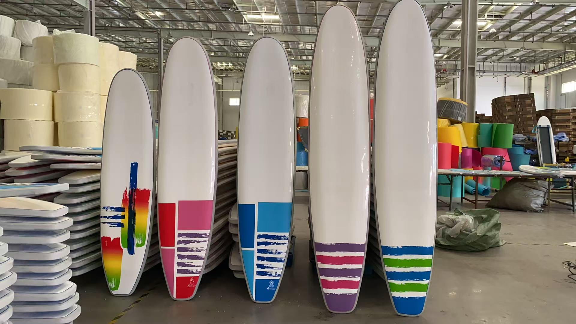 Soft Top Surfboard-7/8/9 Feet Wax-Free EVA EPS Foam Unisex Includes Fins for Ocean Water Sports