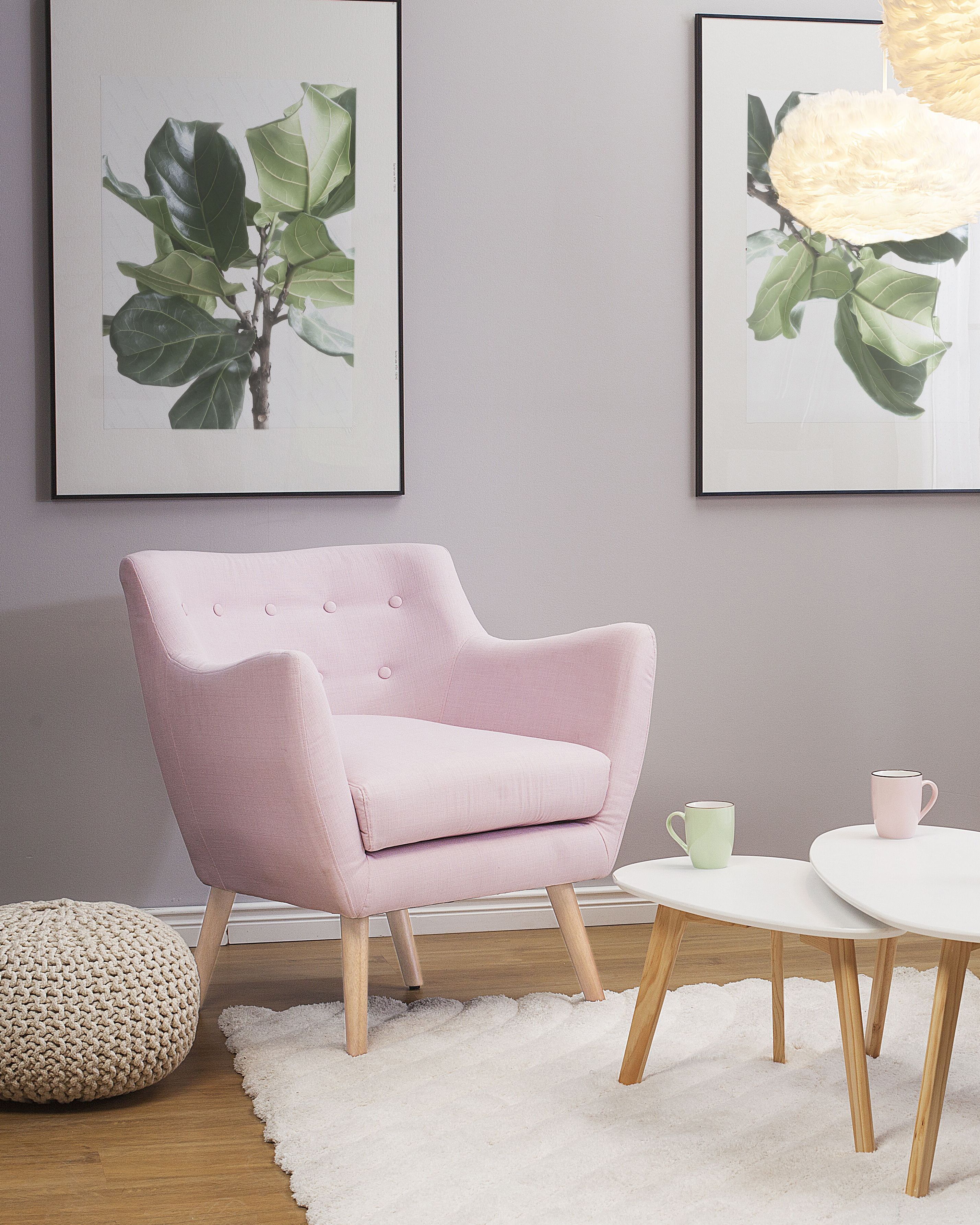 Armchair DRAMMEN Fabric Pink