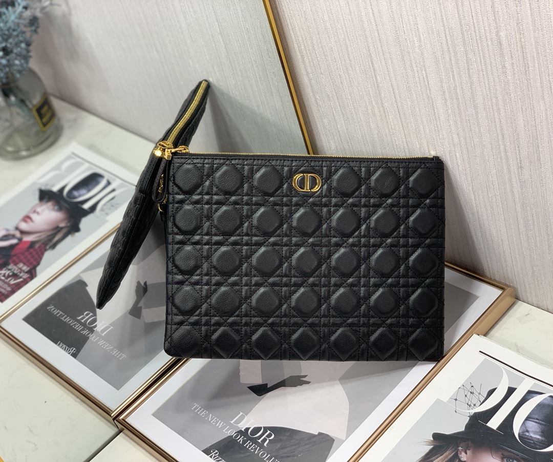 Lagre Dior Caro Daily Pouch Pink/Black/Blue/Brown For Women‎ 12in/30cm CD S5086UWHC_M81P1:1High-quality replica
