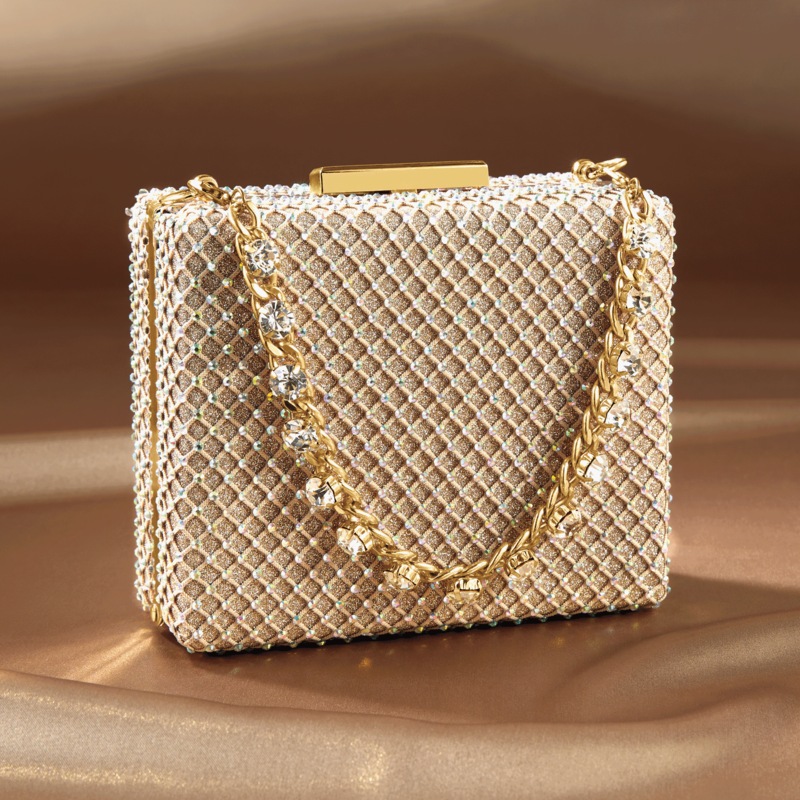 Rhinestone Evening Bag - MIDNIGHT VELVET CATALOG
