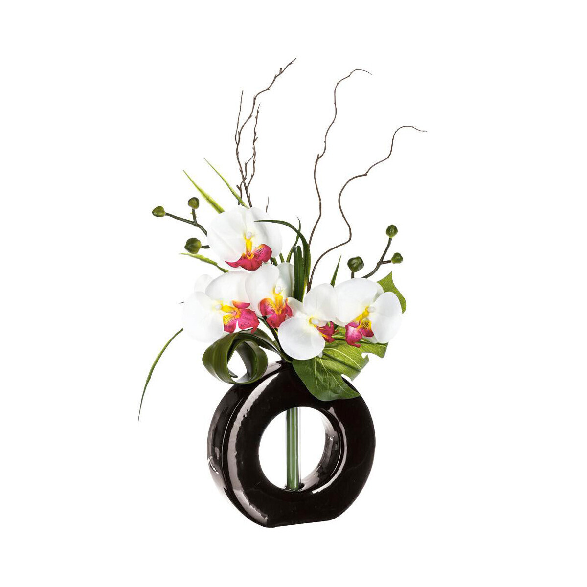 Artificial orchids vase Ceramic vase, H.44 cm