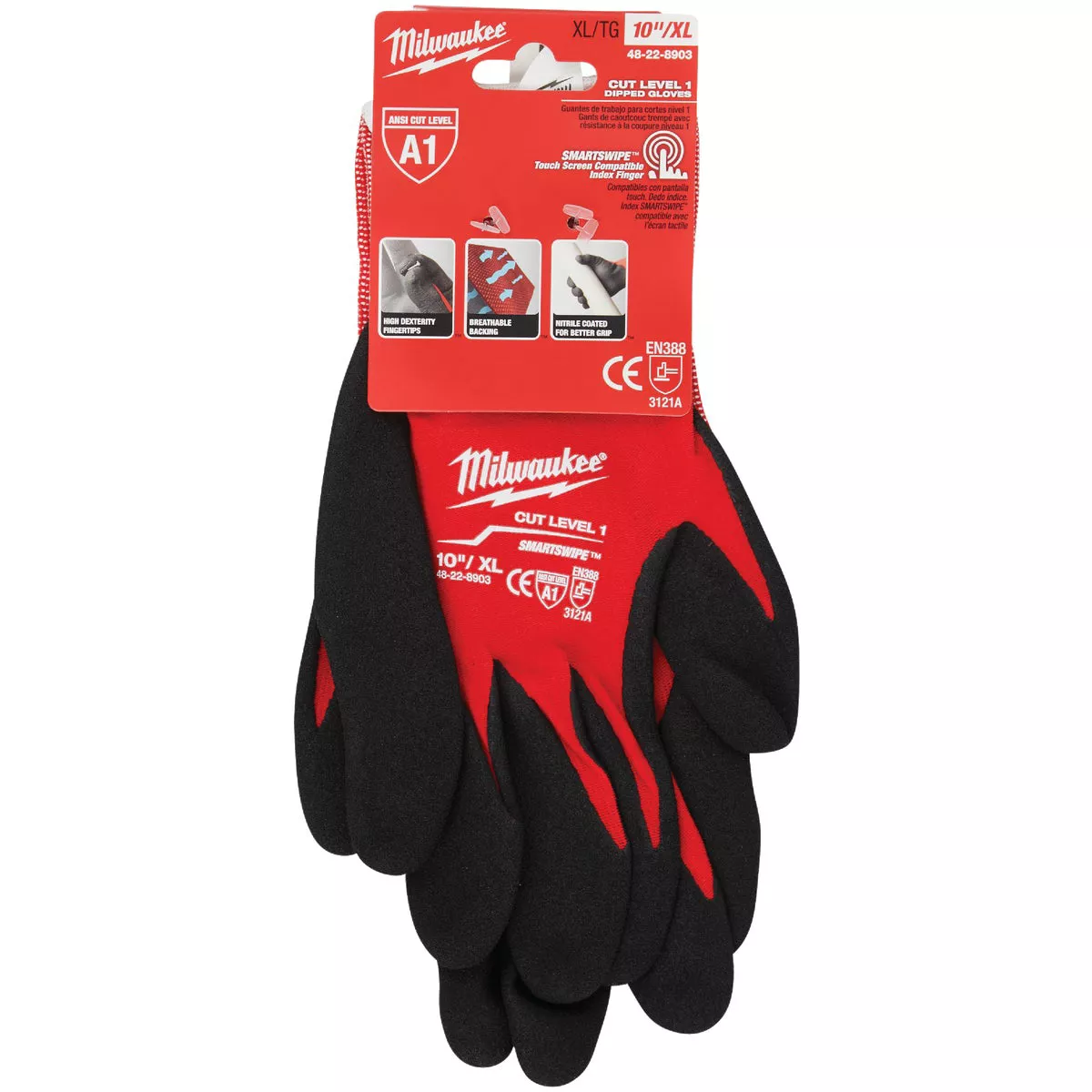 Milwaukee Unisex XL Nitrile Coated Cut Level 1 Work Glove