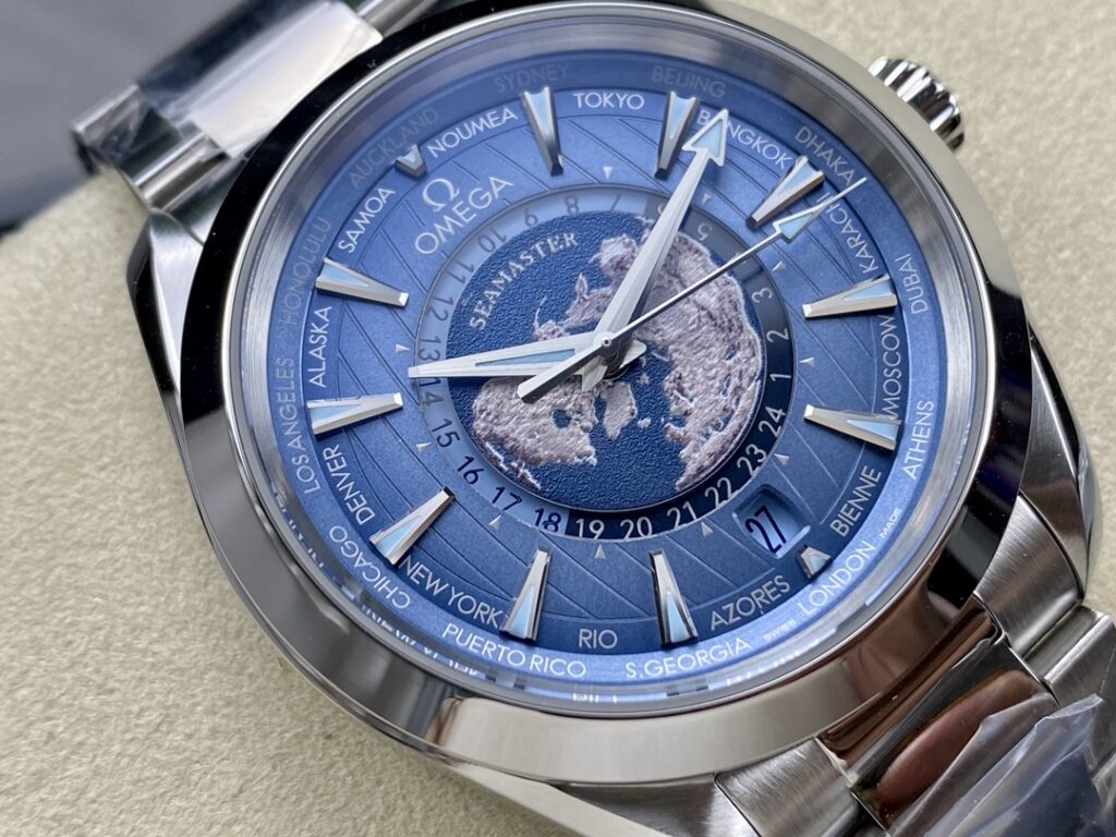 Omega Replica 11 Watch Aqua Terra Worldtimer Steel Strap Factory VS 43mm - Top club
