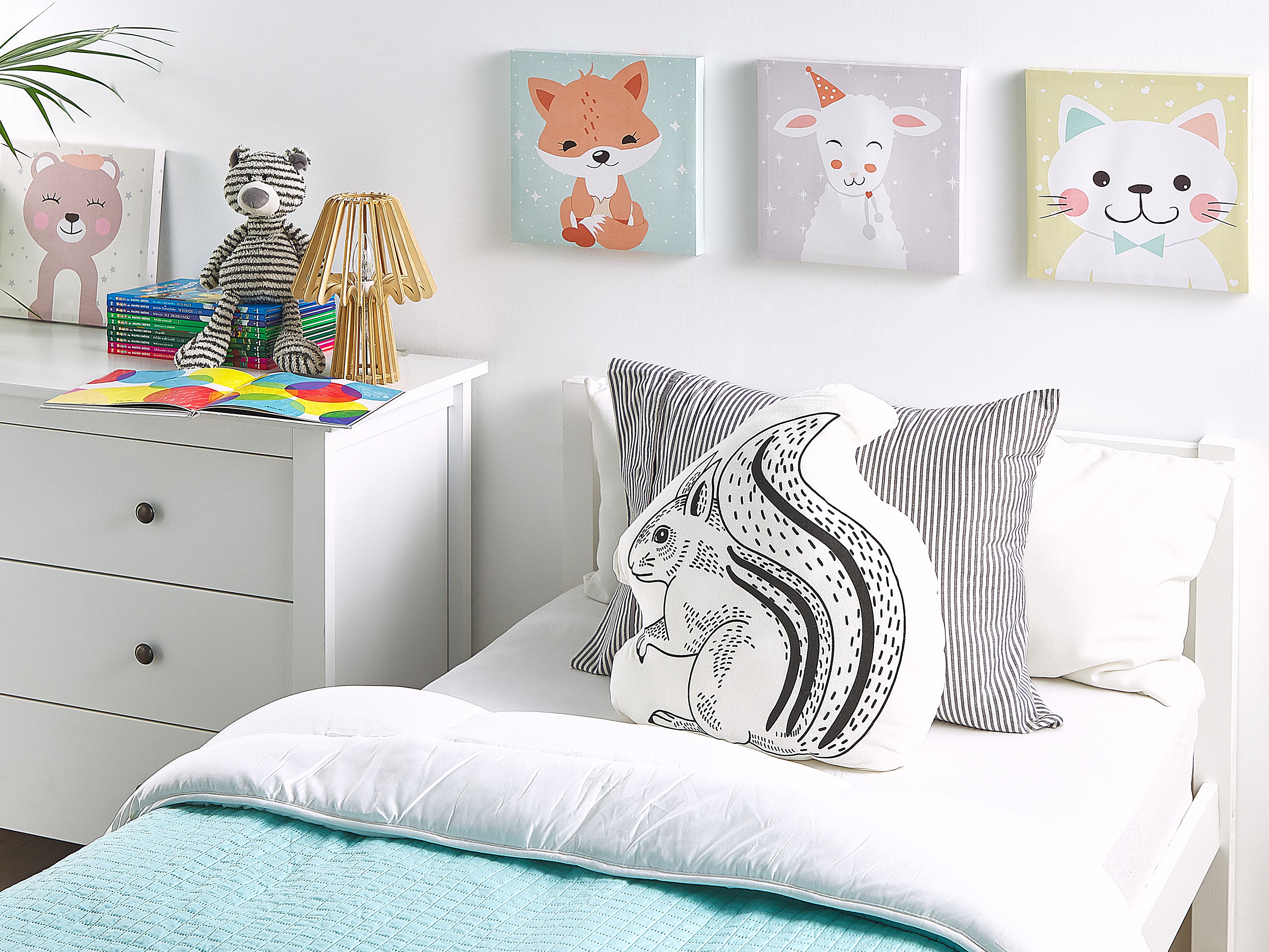 Throw Cushion KOLKATA Cotton 42 x 48 cm White Squirrel