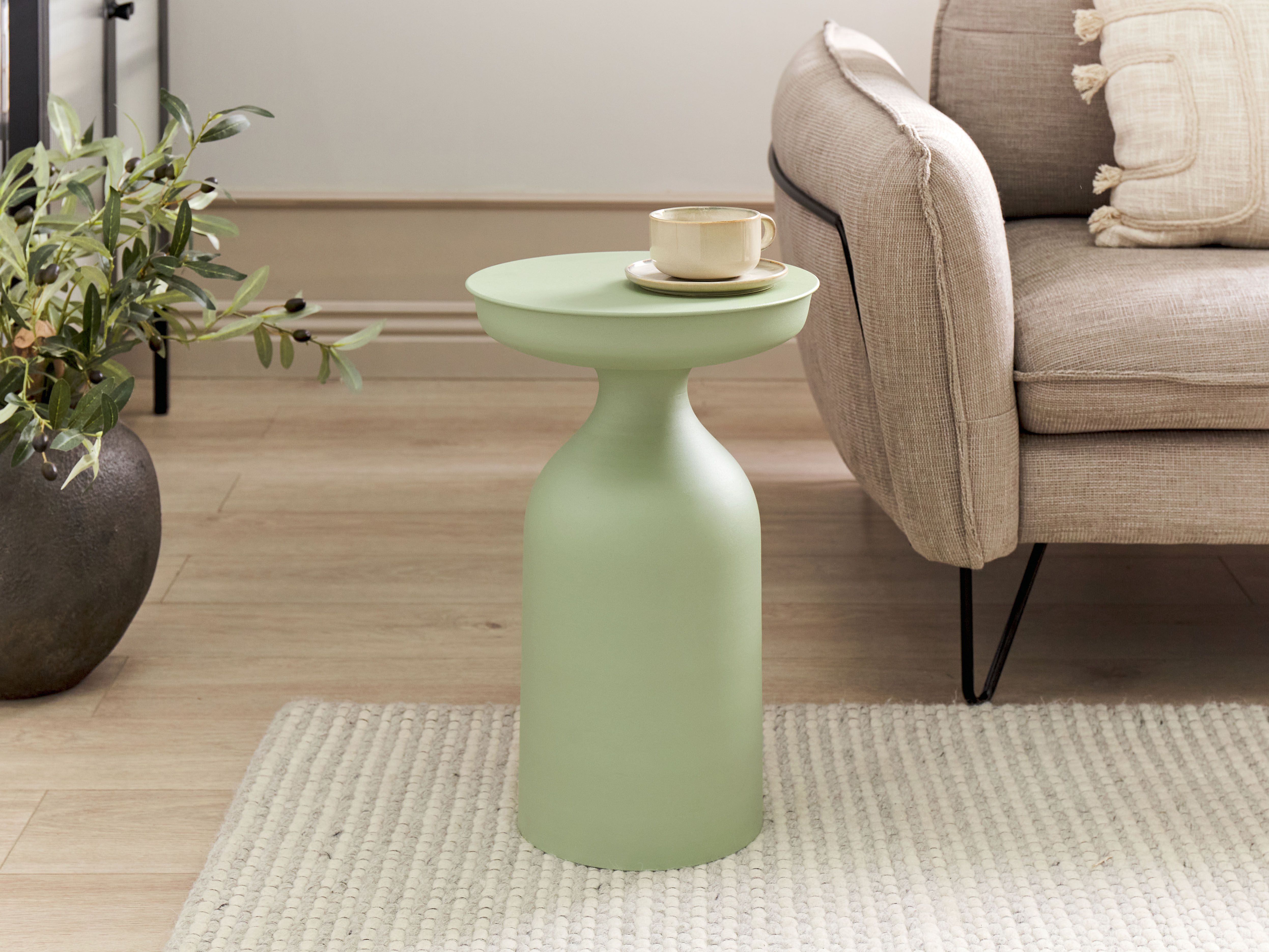 Side Table TENJO Metal Light Green