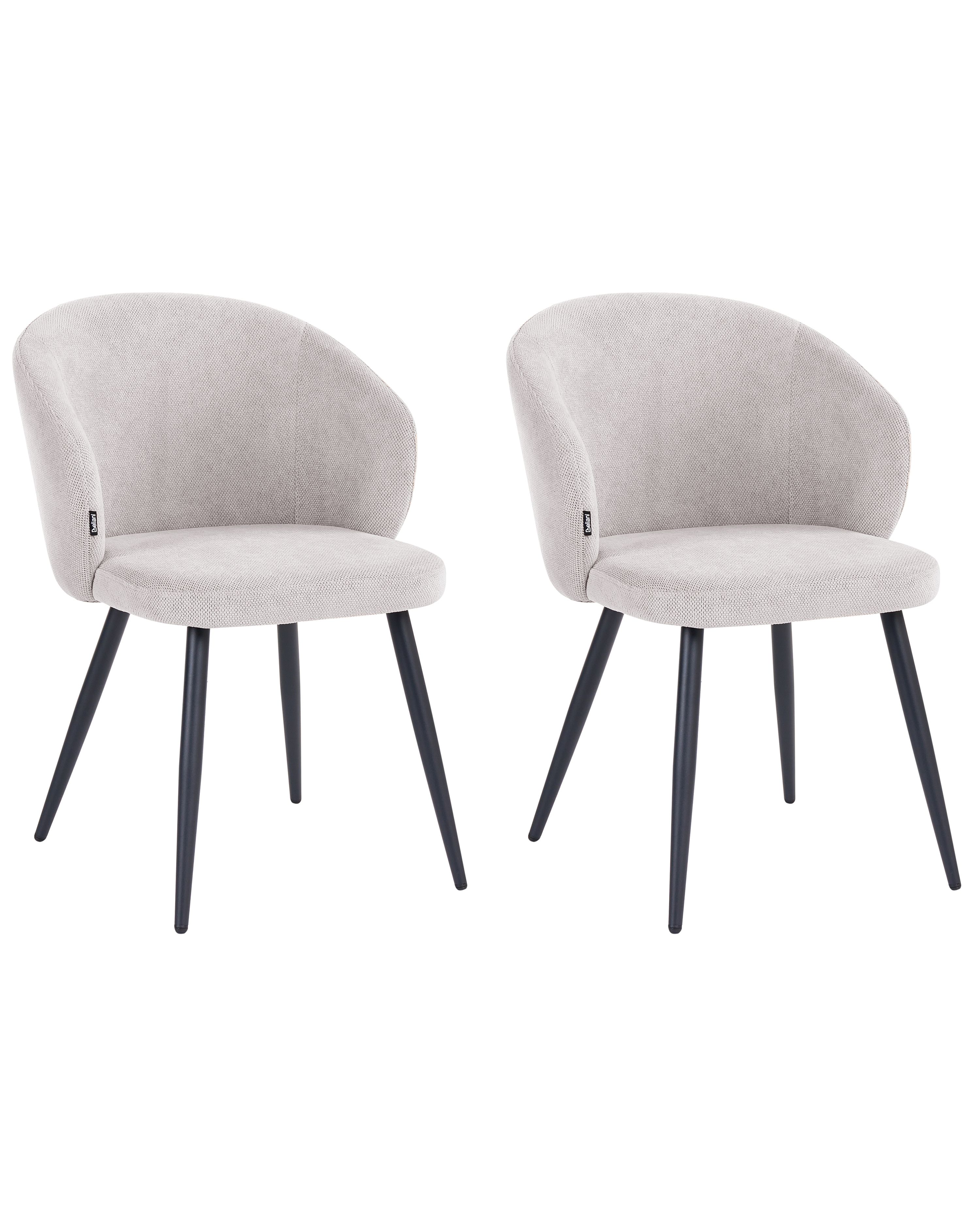 Set of 2 Dining Chairs MOUNDVILLE Fabric Off-White