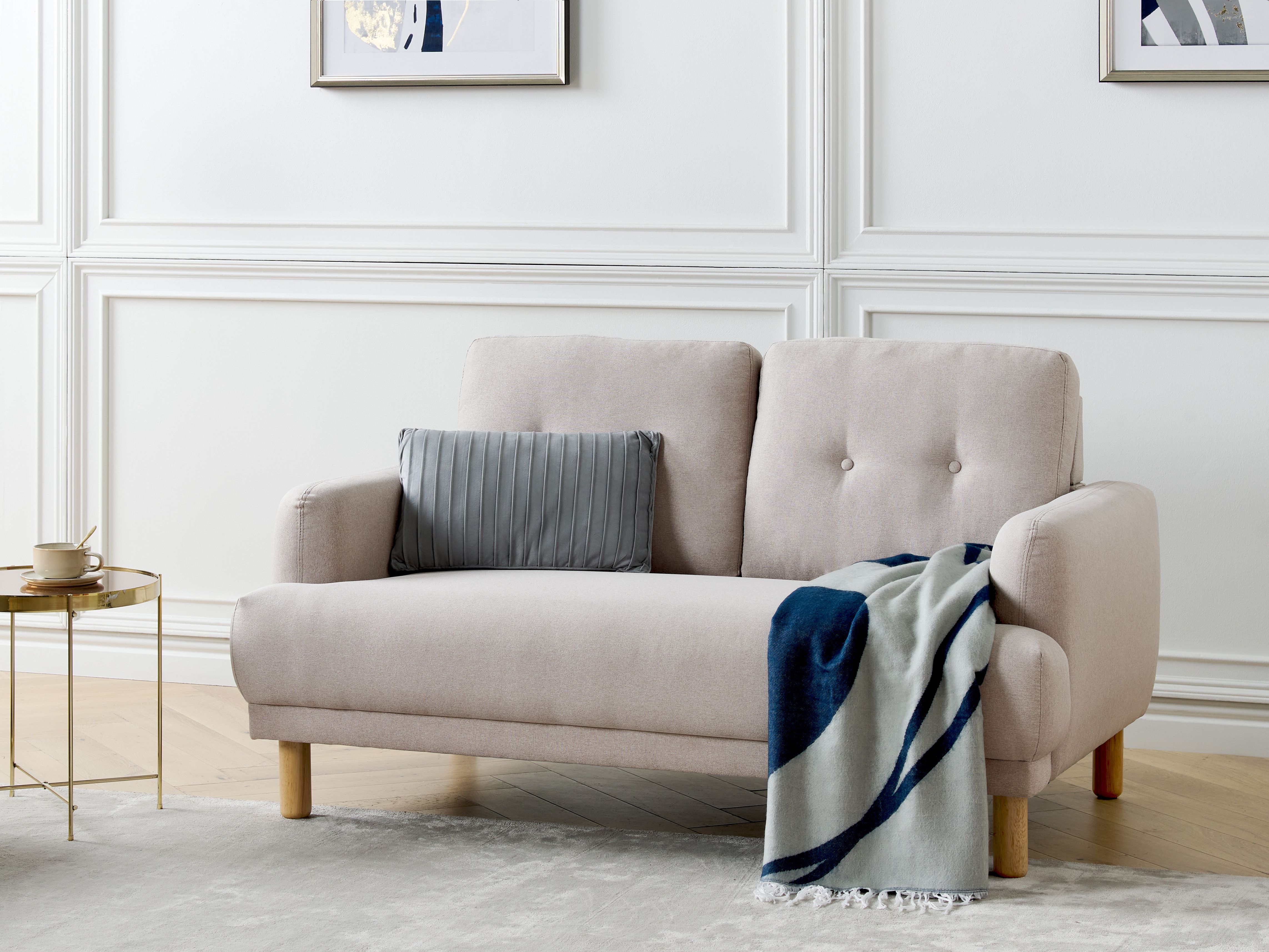 Sofa 2 Seater TUVE Fabric Taupe