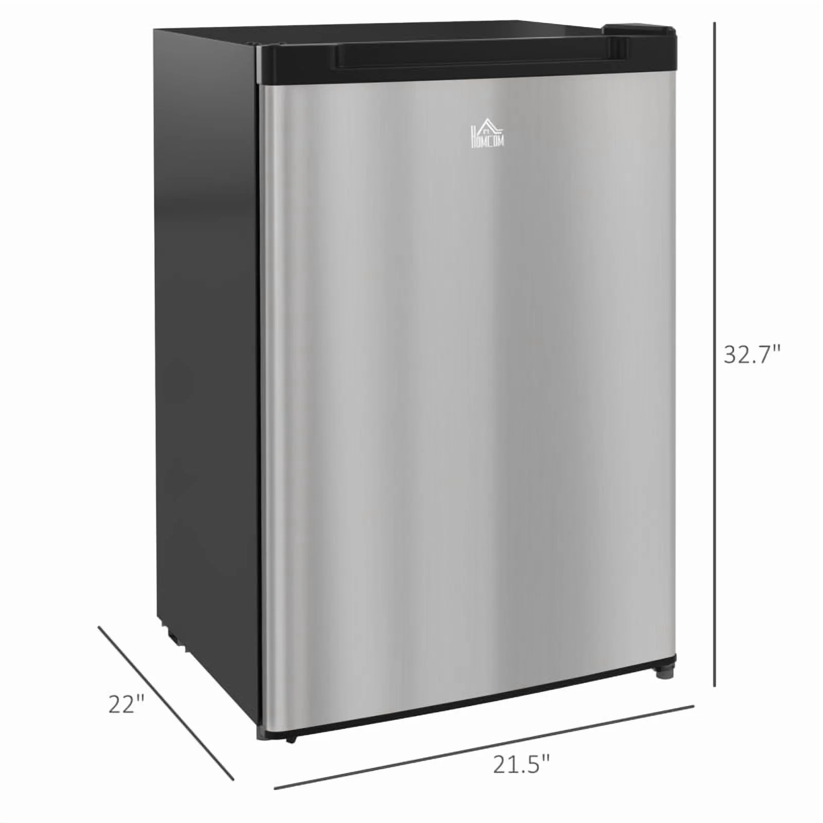 HOMCOM Upright Freezer, 3.0 Cubic Feet Compact Mini Freezer with Reversible Single Door and Adjustable Thermostat, Small freezer for Home, Dorm, Apartment, Home Office, Silver - Image 6