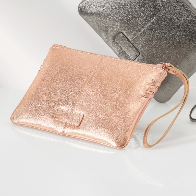 Zippered Metallic Wristlet - MIDNIGHT VELVET CATALOG
