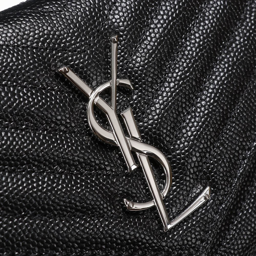 Saint Laurent Chain-strap YSL-plaque grained-leather wallet Bag1:1High-quality replica