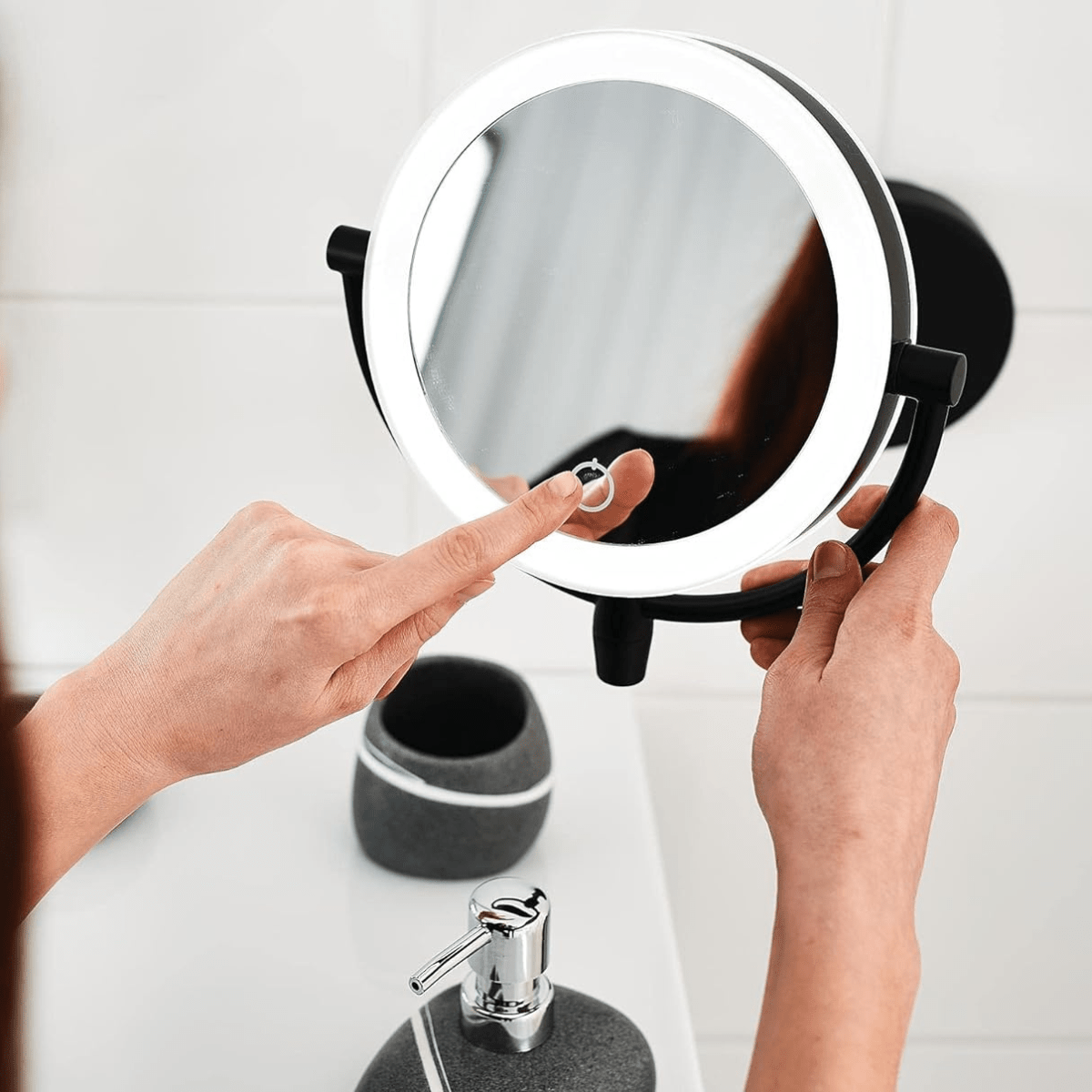 Lumiglow Make-up Spiegel - Verstelbare LED Verlichting - Oplaadbaar en Compact voor Jouw Schoonheidsroutine