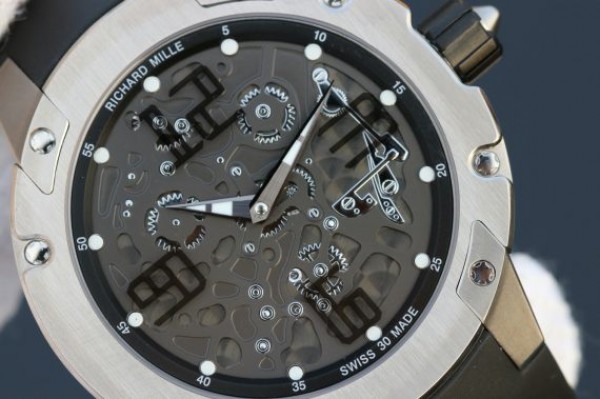 Replica Richard Mille RM033 Titanium SF Arabic Markers Dial Black Rubber Strap Micro-Rotor Movement - Elite Watch Atelier