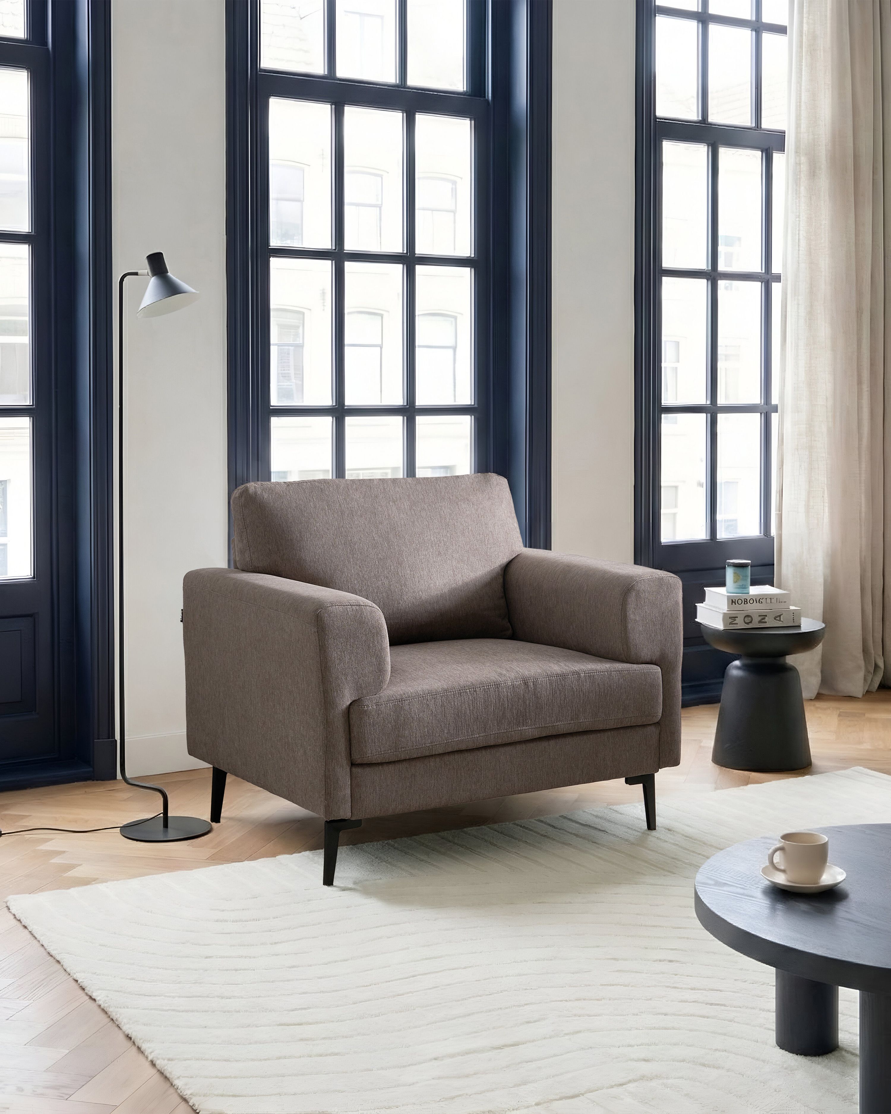 Armchair LOUSTO Fabric Brown