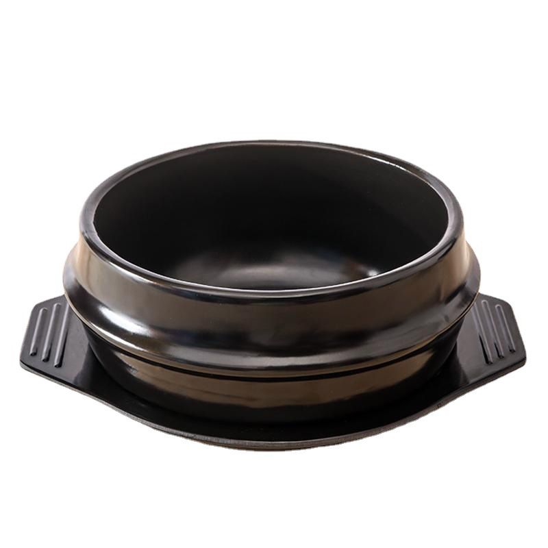 Popular Korean Non Stick High Temperature Resistance Easily Cleaned Restaurant Bibimbap Special Casserole 800ml Stone Pot