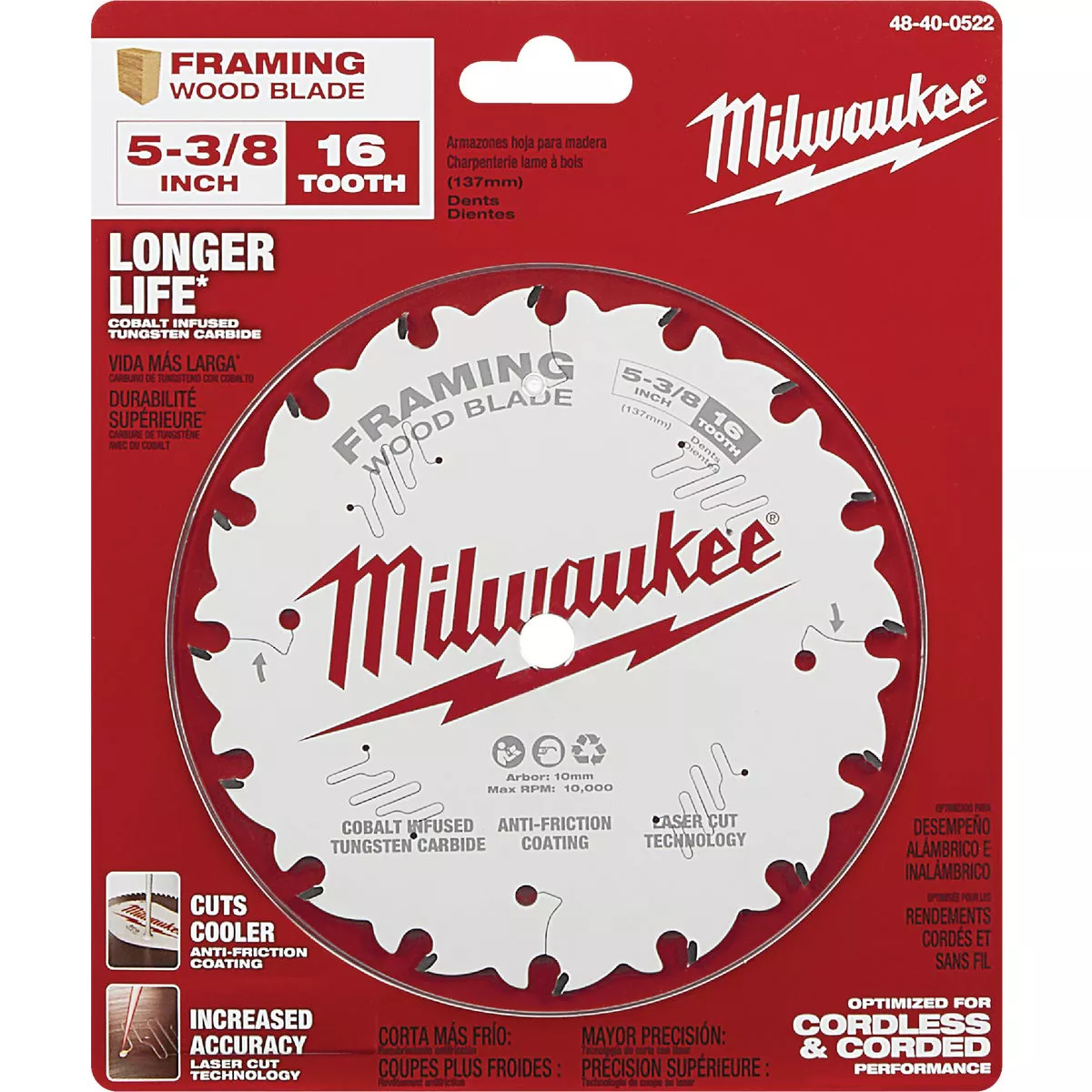Milwaukee 5-3/8 In. 16-Tooth Framing Circular Saw Blade