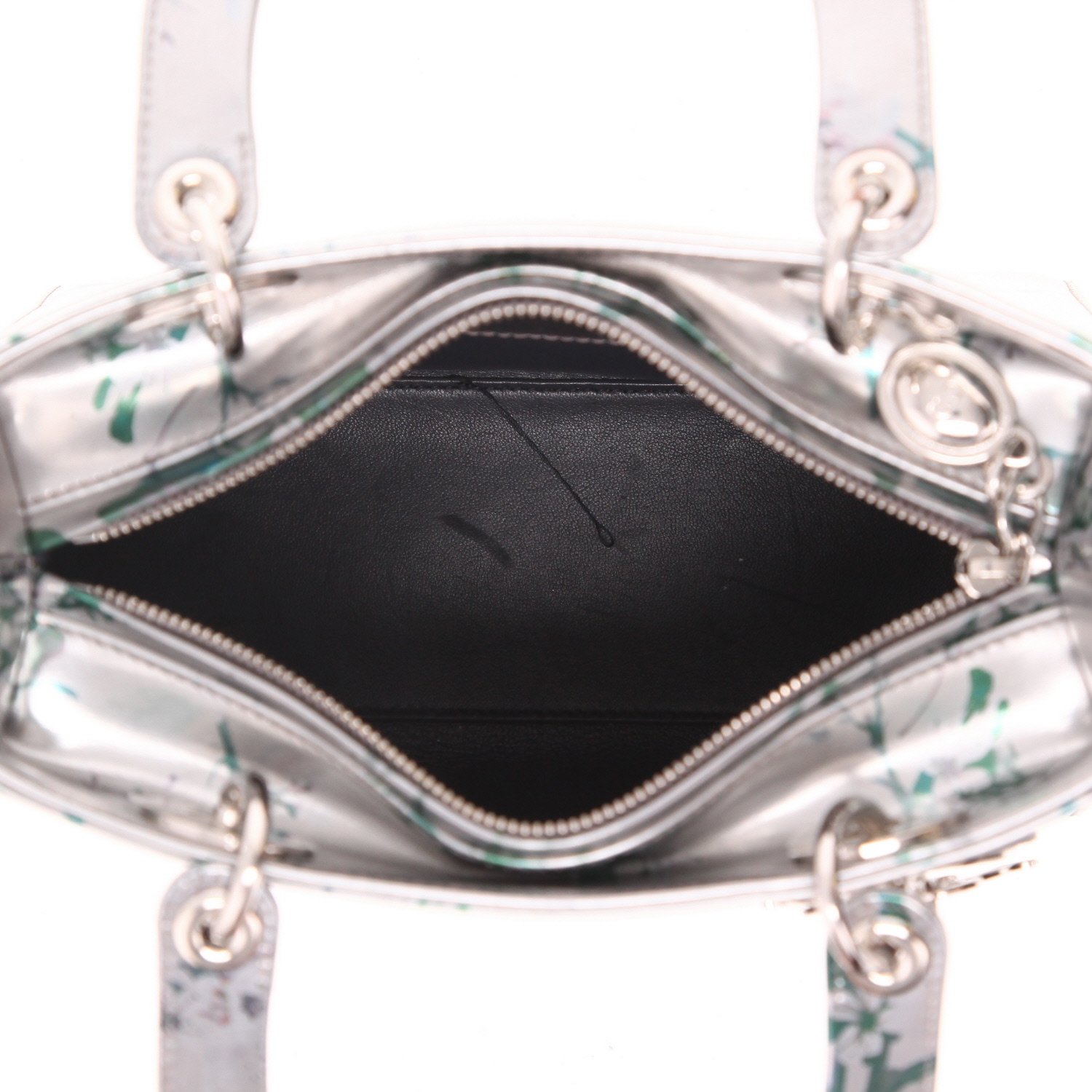Dior Lady Dior handbag in silver leather1:1High-quality replica