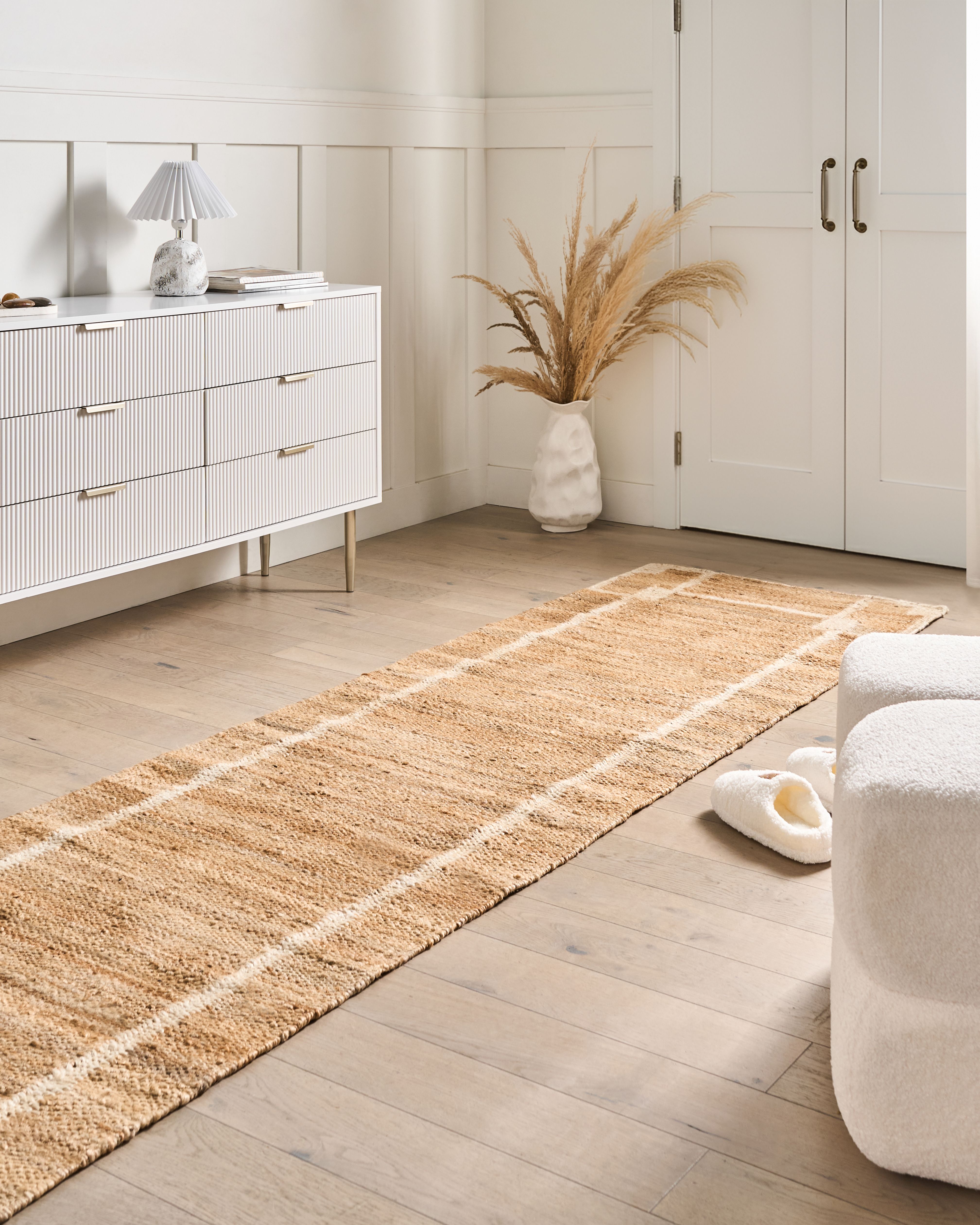 Rug GONDIA Light Beige 80 x 300 cm Jute