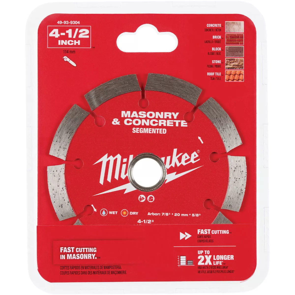 Milwaukee 4-1/2 In. Segmented Rim Masonry & Concrete Diamond Blade