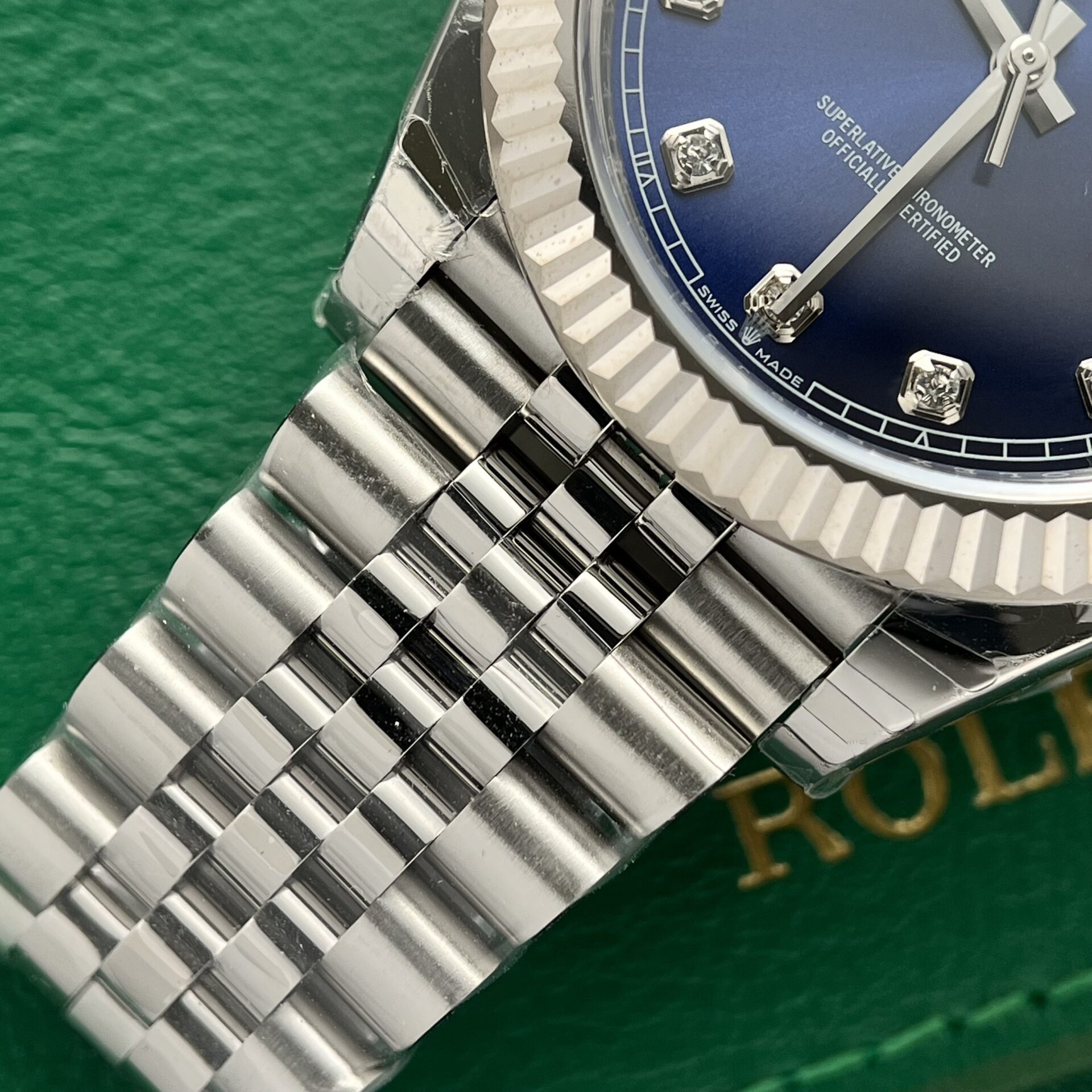 Rolex DateJust Replica 1:1 Watch Blue Dial Jubilee Strap EW Factory 36-41mm - Elite Watch Atelier