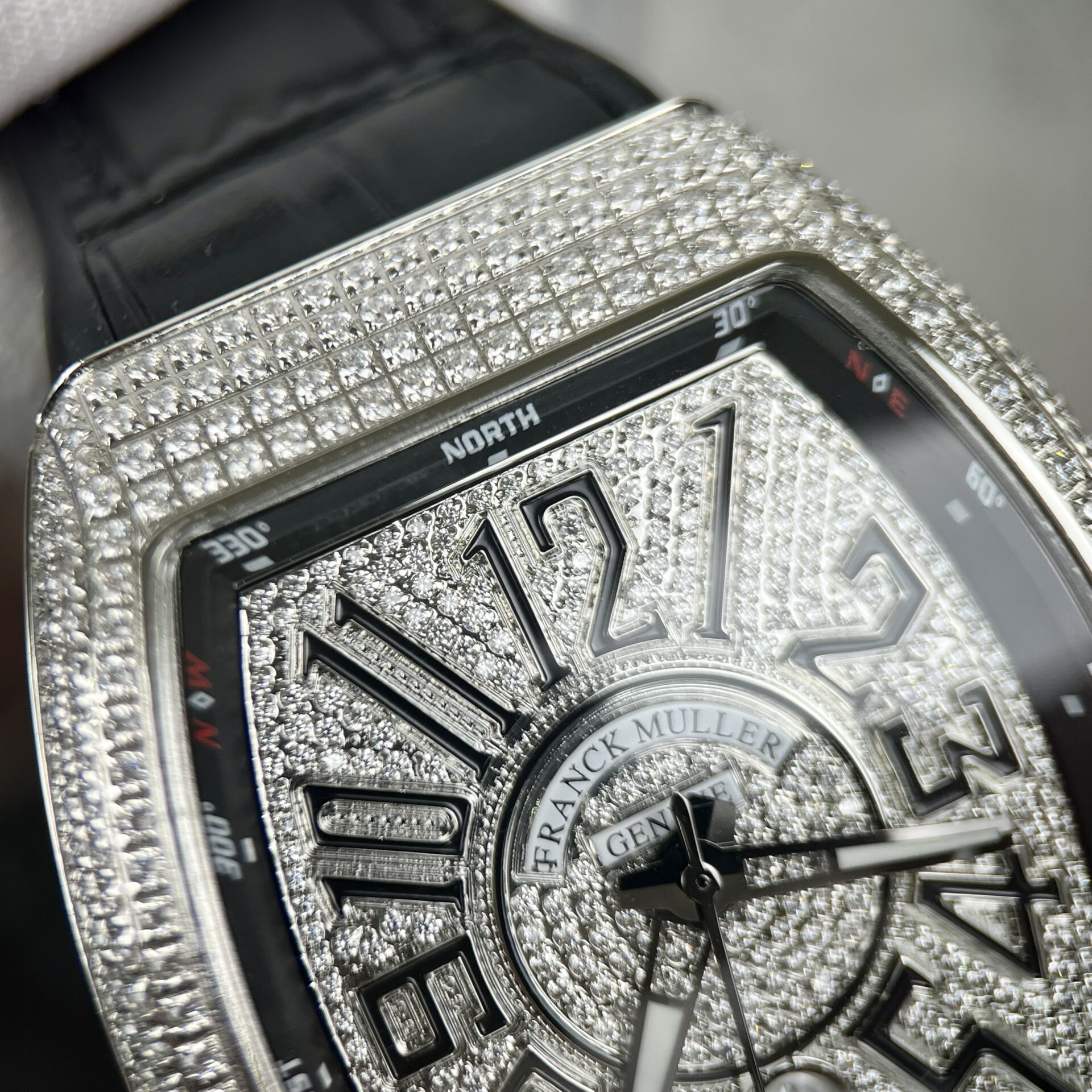 Franck Muller V45 Replica 1:1 Watch Full Diamond  ABF Factory 45mm - Top club