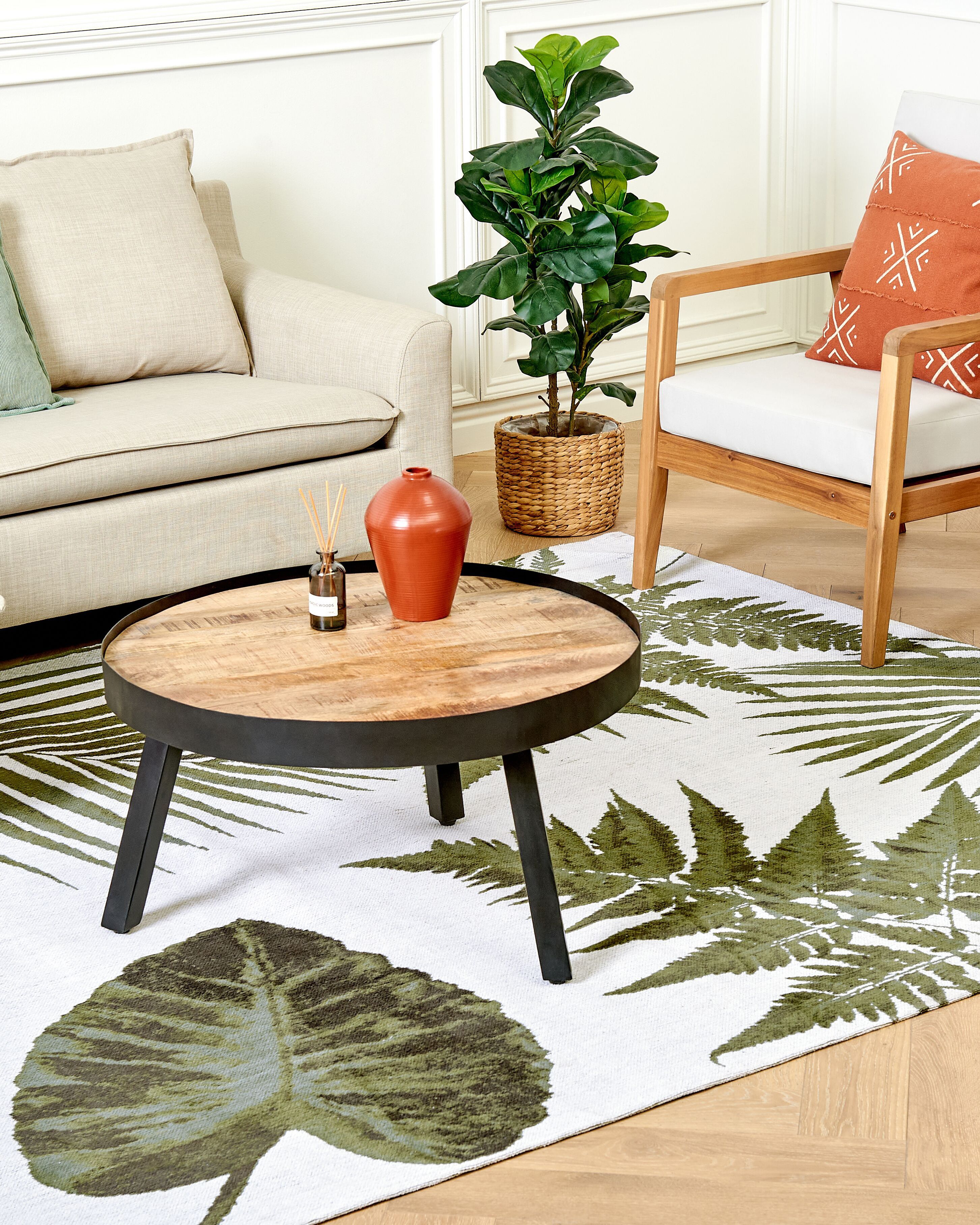 Rug BARZAH Green 200 x 300 cm Cotton